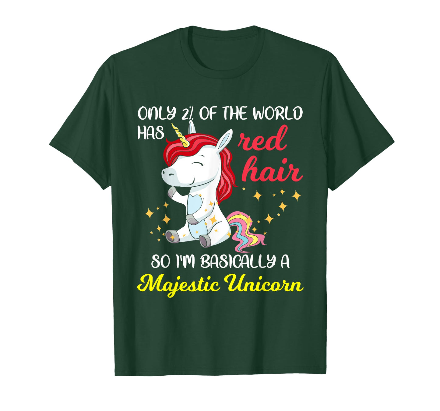 Red Hair Majestic Unicorn Funny Ginger Head Pride T-Shirt T-Shirt