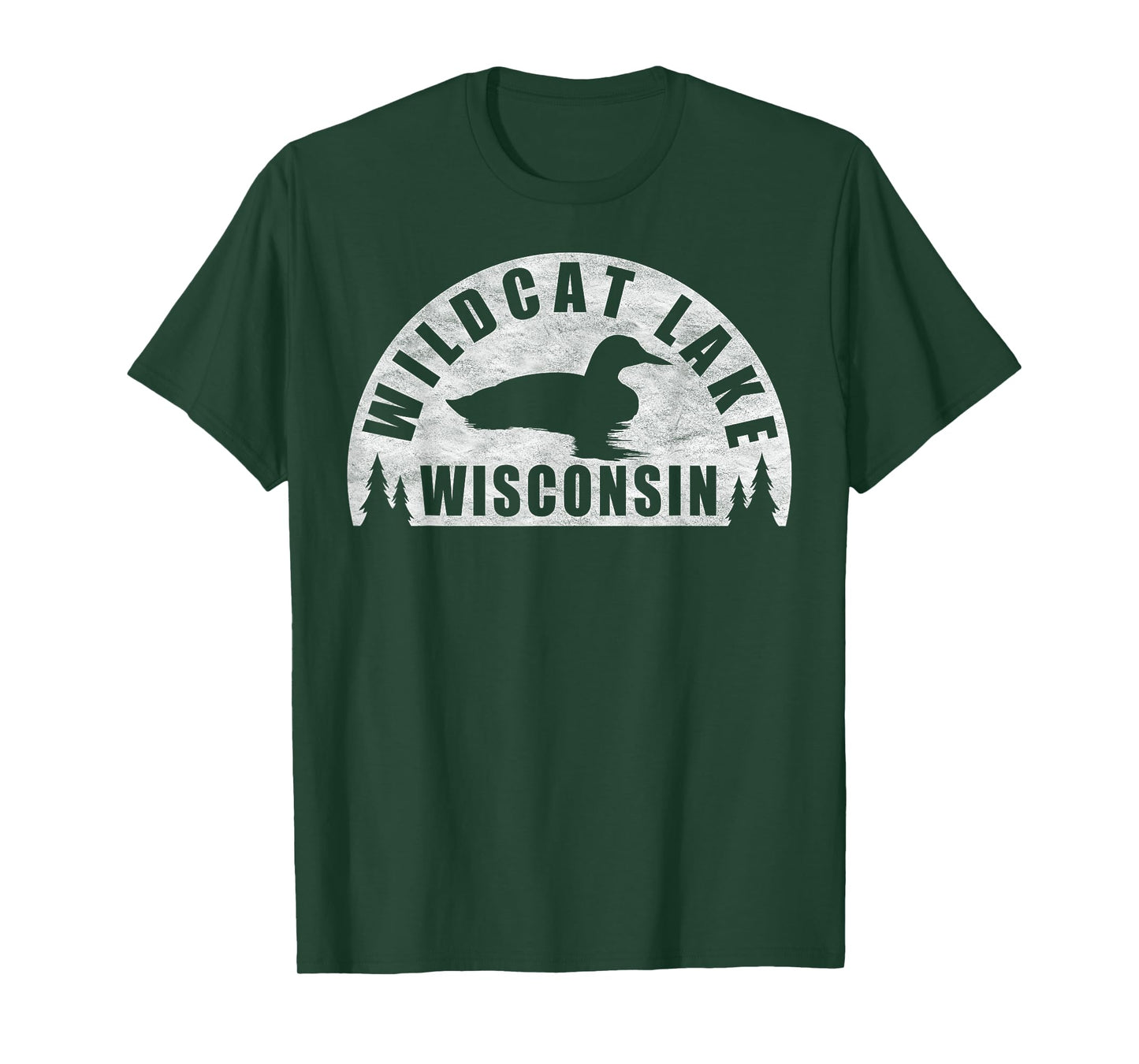 Wildcat Lake Northern Wisconsin Loon T-Shirt for Men Women Girls Kids