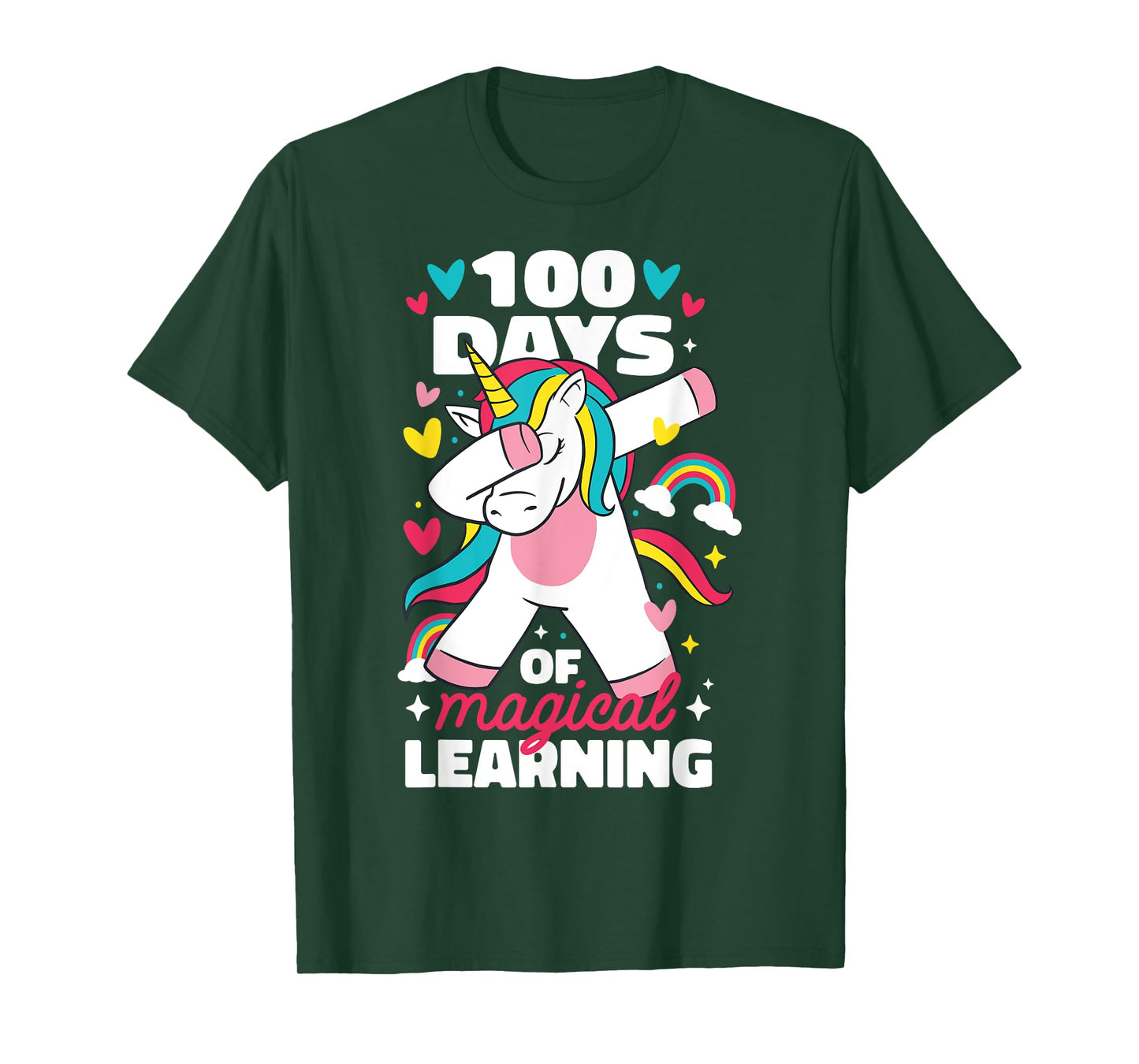 100 Days of Magical Learning 100th Day of School Unicorn T-Shirt