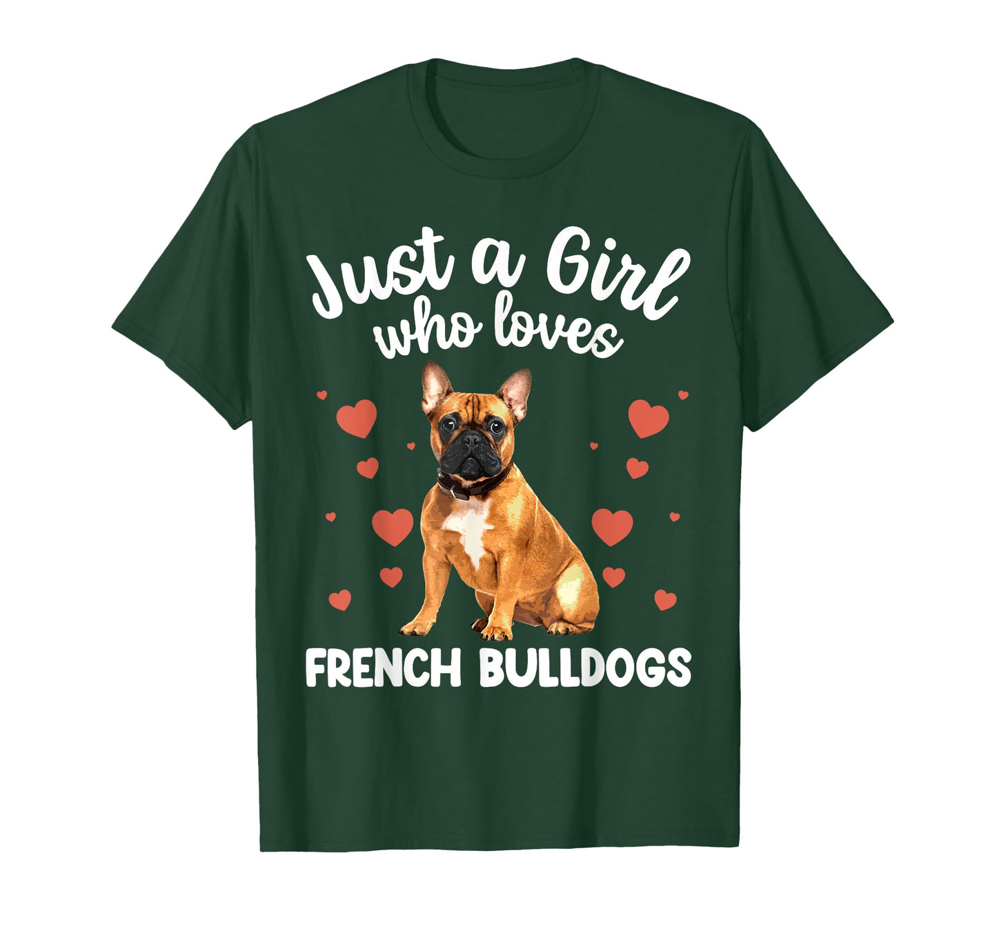 Funny French Bulldog Art For Women Girls Frenchie Bulldog T-Shirt