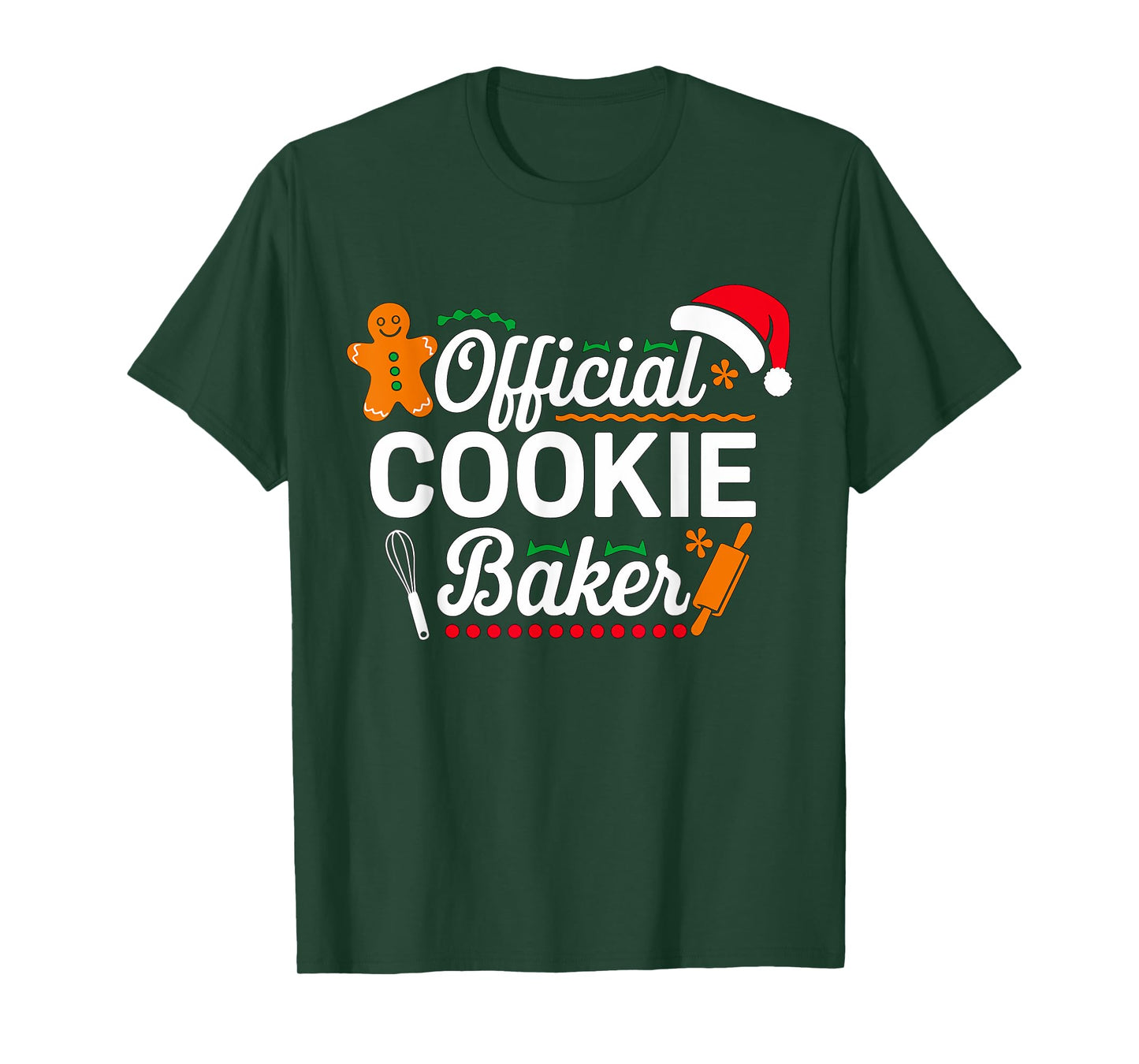 Official Cookie Baker Christmas Costume Mom Xmas T-Shirt