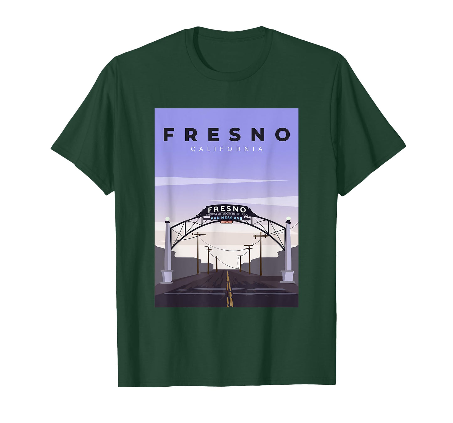 Fresno Welcome Arch Fresno California Souvenir T-Shirt