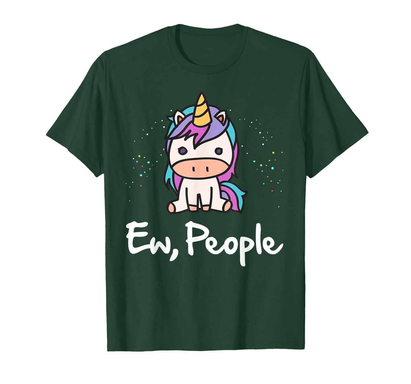 Ew People Anti-Social Cute Unicorn T-shirt T-Shirt