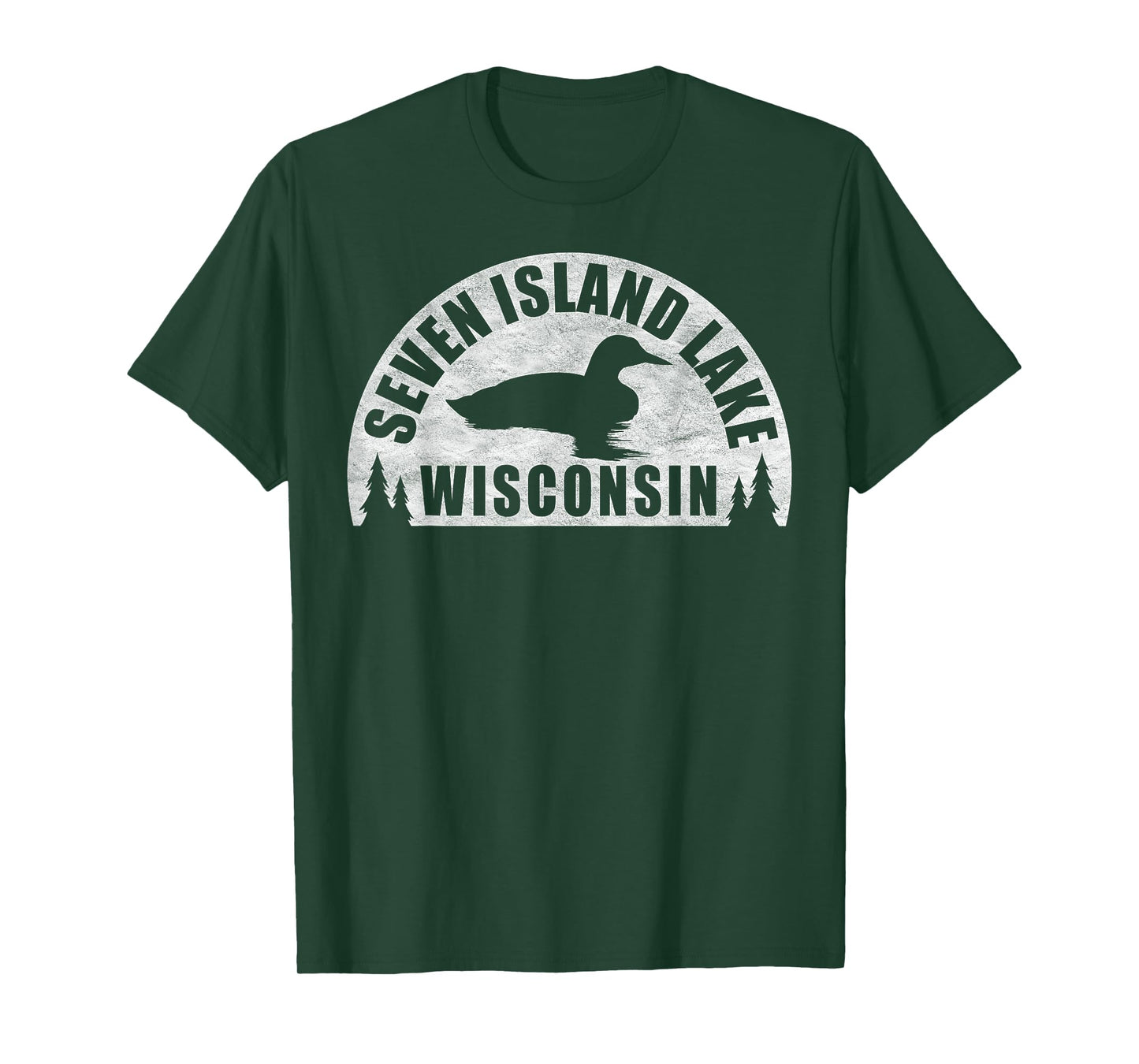 Seven Island Lake Northern Wisconsin Loon T-Shirt