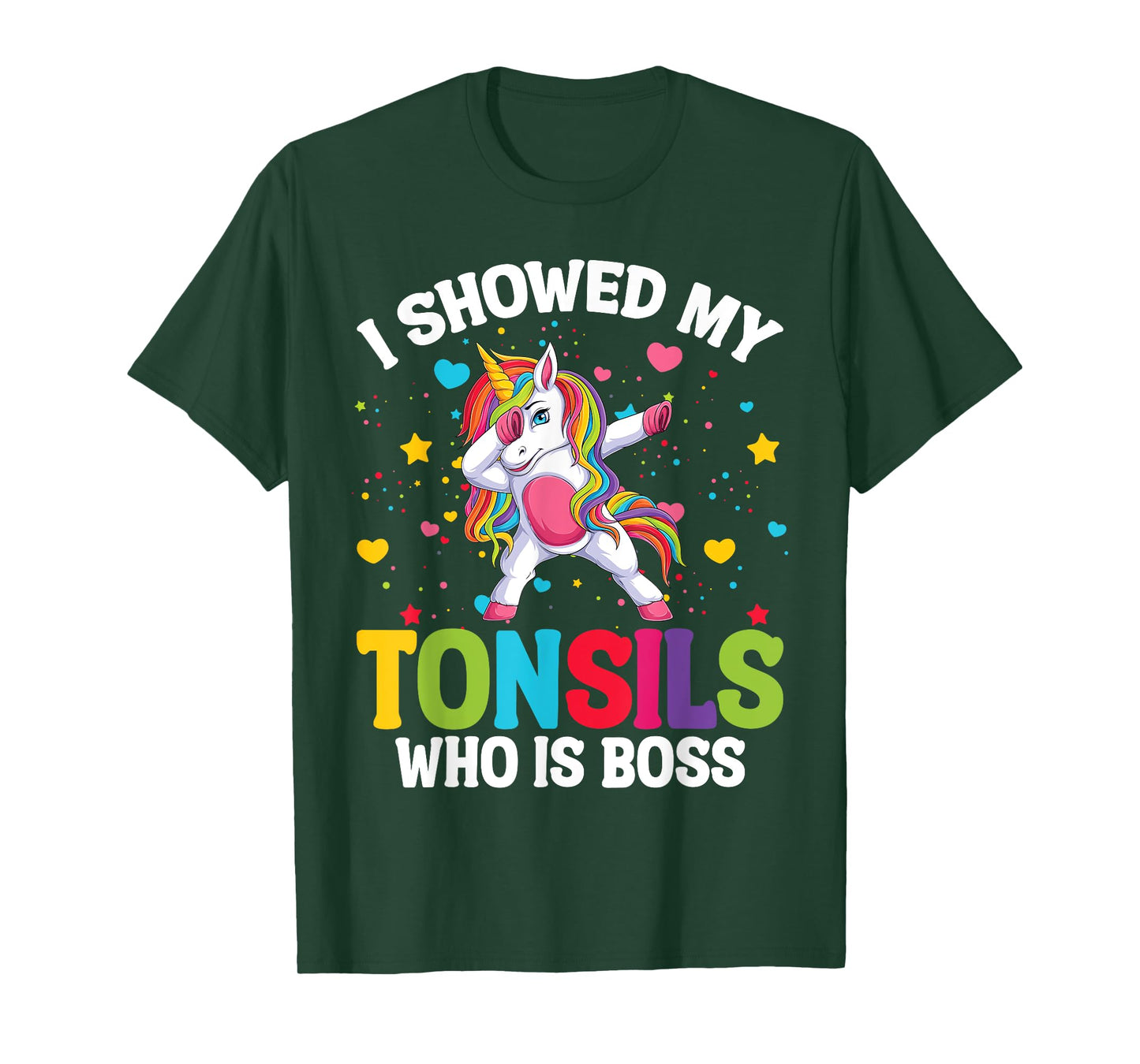 Tonsillectomy Recovery Kids Unicorn Tonsil Removal Surgery T-Shirt