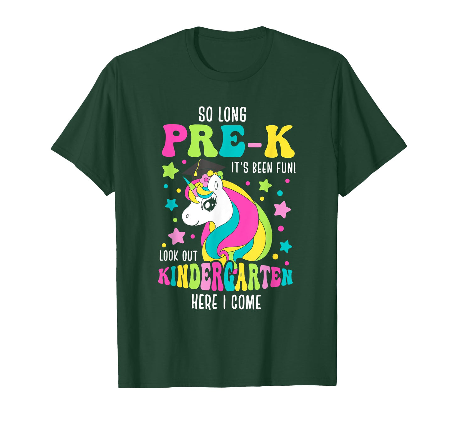 So Long Pre-K Kindergarten Here I Come Unicorn Graduation T-Shirt