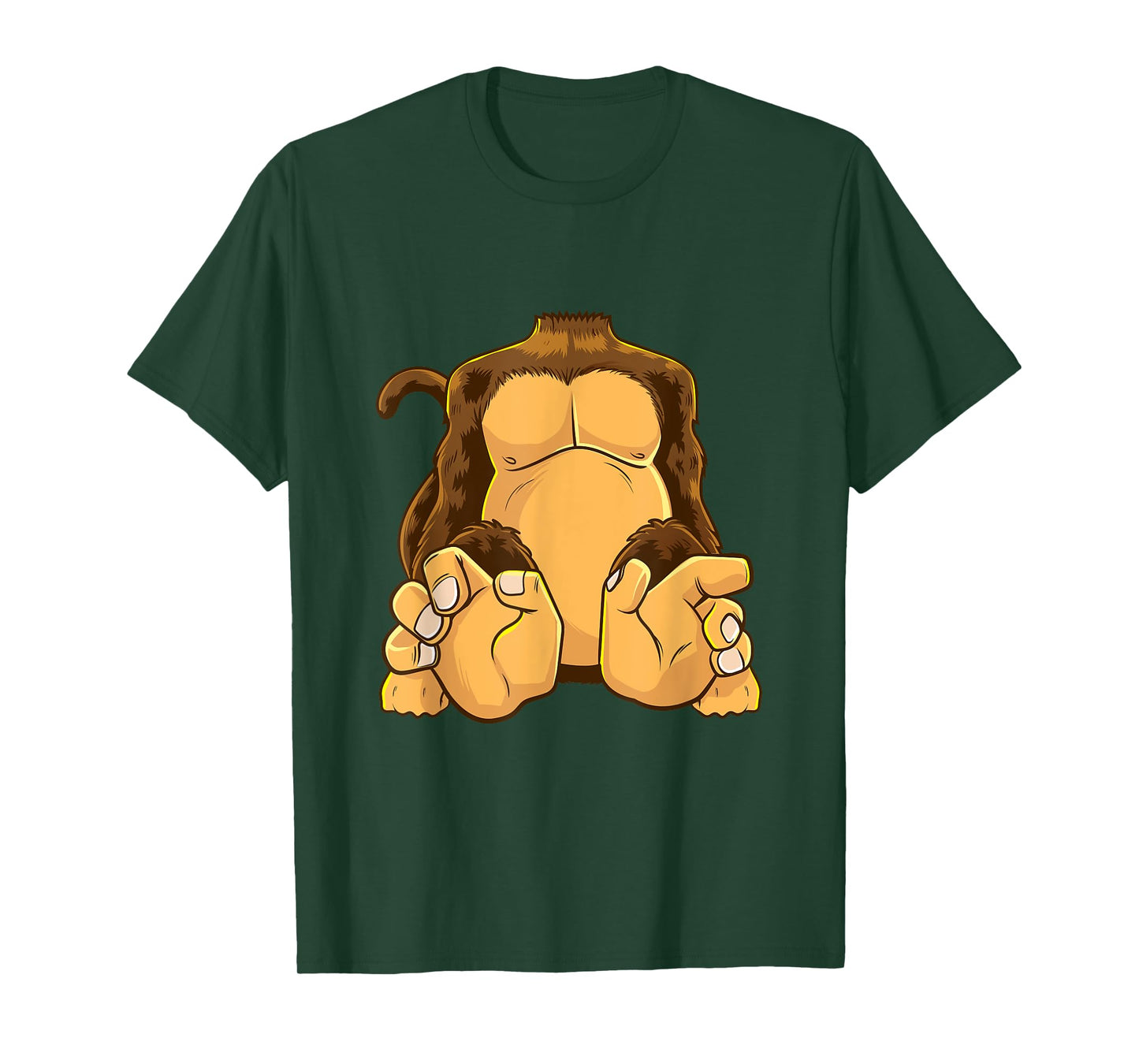 Monkey Body Costume Headless Chimpanzee Funny Ape T-Shirt