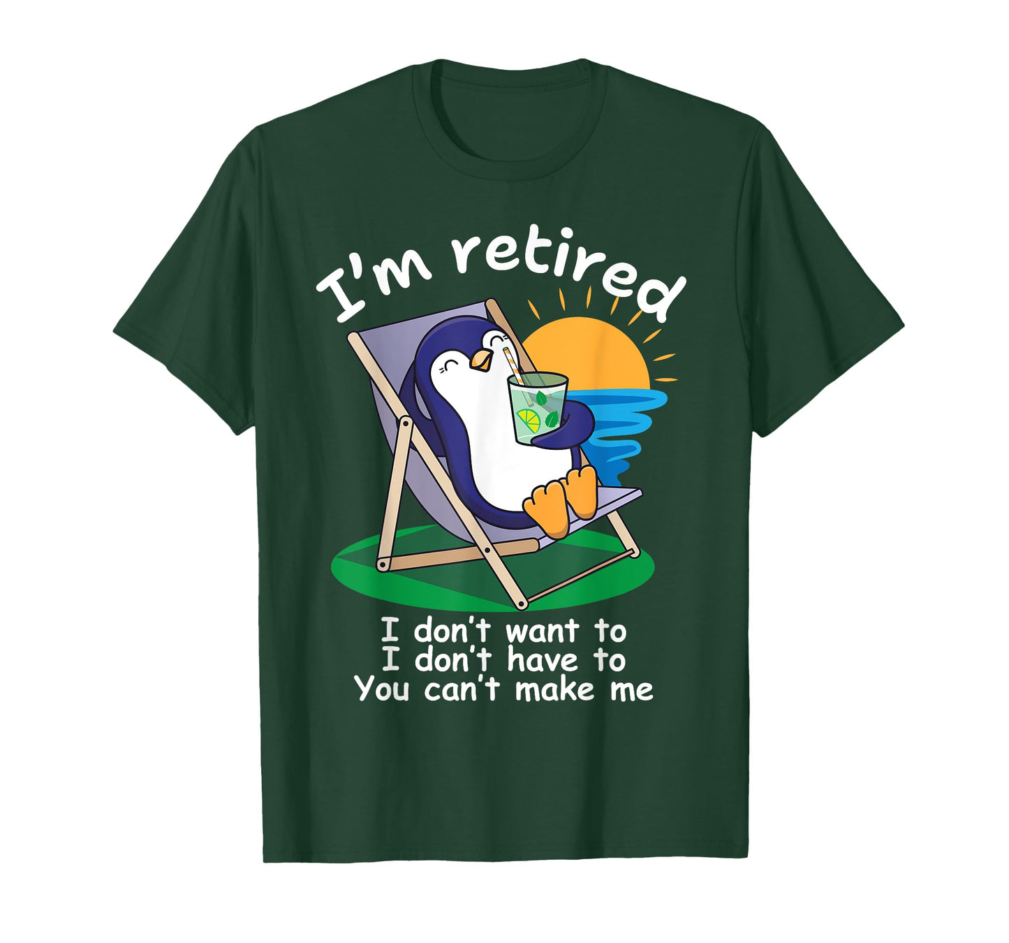 Funny Retired 2025 Penguin Vacation Retirement Party Outfit T-Shirt