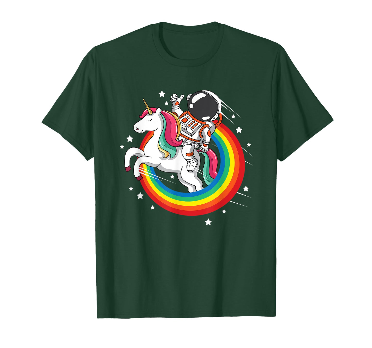 Astronaut Unicorn Space Galaxy Magical Rainbow T-Shirt