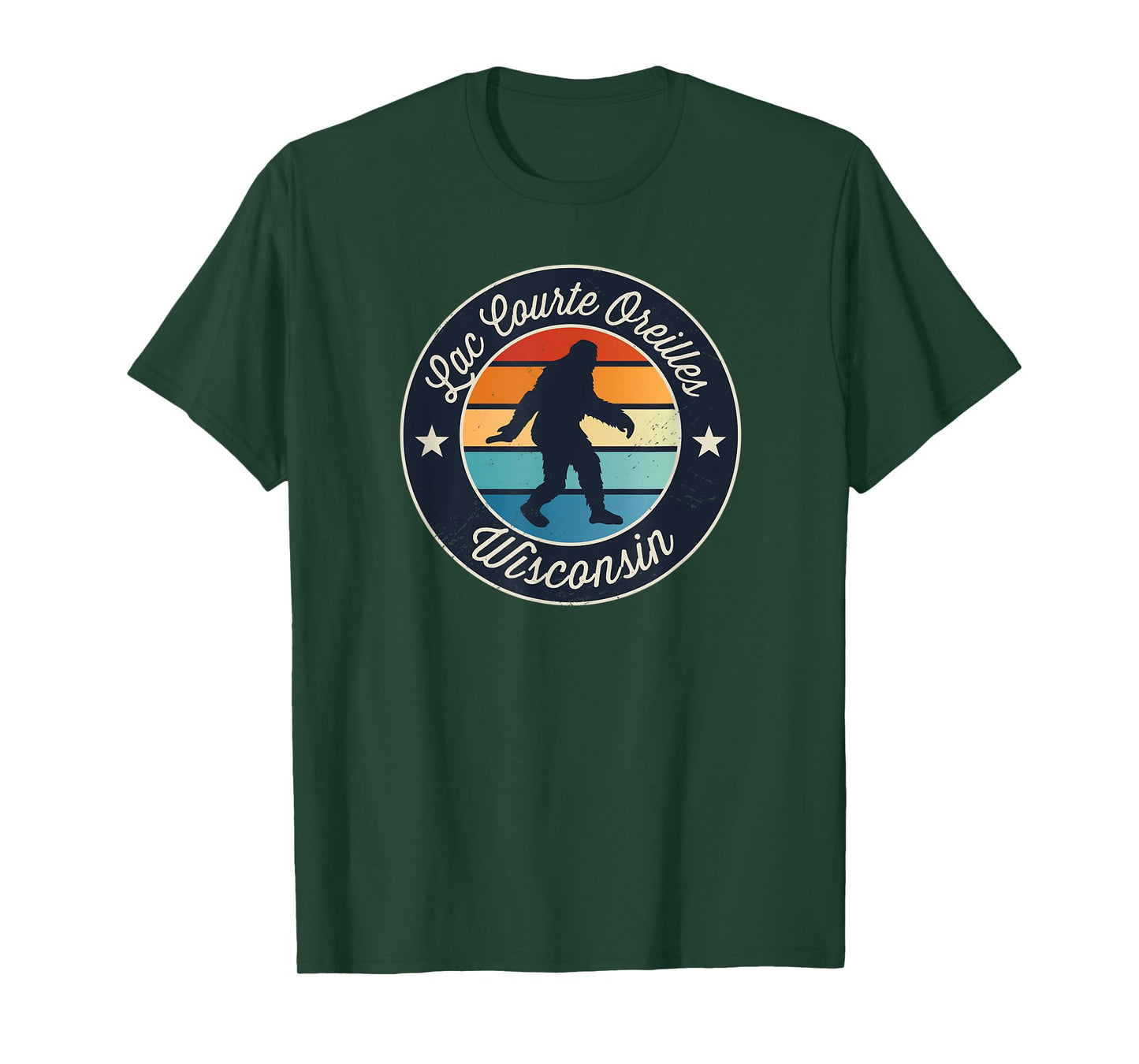Lac Courte Oreilles Wisconsin Sasquatch Souvenir T-Shirt