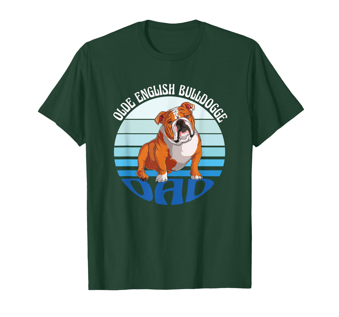 Funny Bulldog Dad Dog Lover American Olde English Bulldogge T-Shirt for Men Women Kids