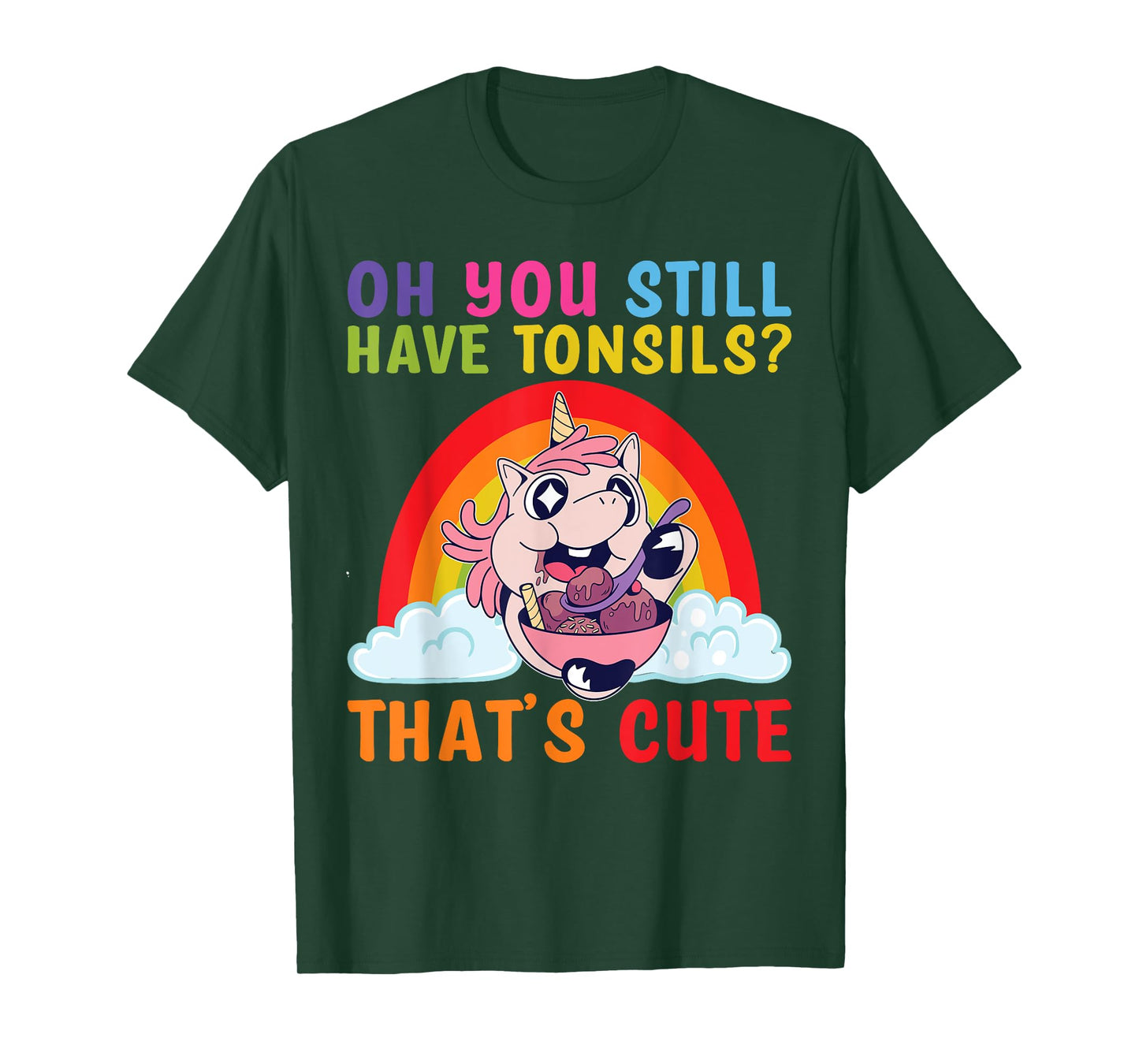 Tonsil Removal Surgery Recovery Tonsillectomy Unicorn T-Shirt