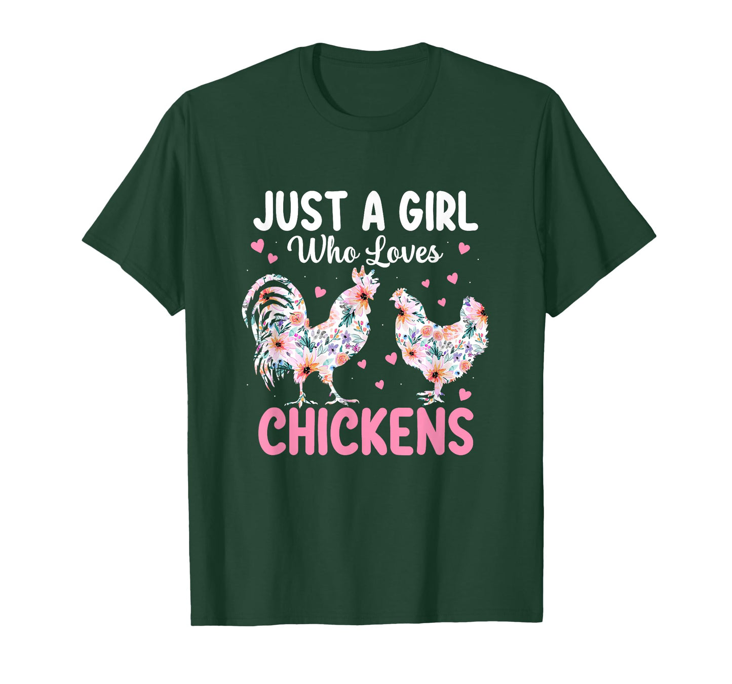 Just a Girl Who Loves Chickens Cute Chicken Lover Farm T-Shirt