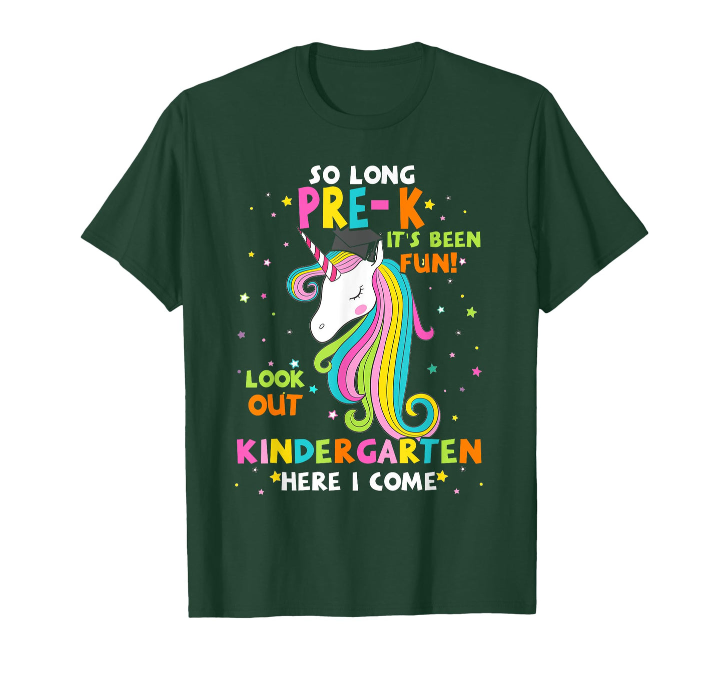 So Long Pre-K Kindergarten Here I Come Unicorn Graduation T-Shirt