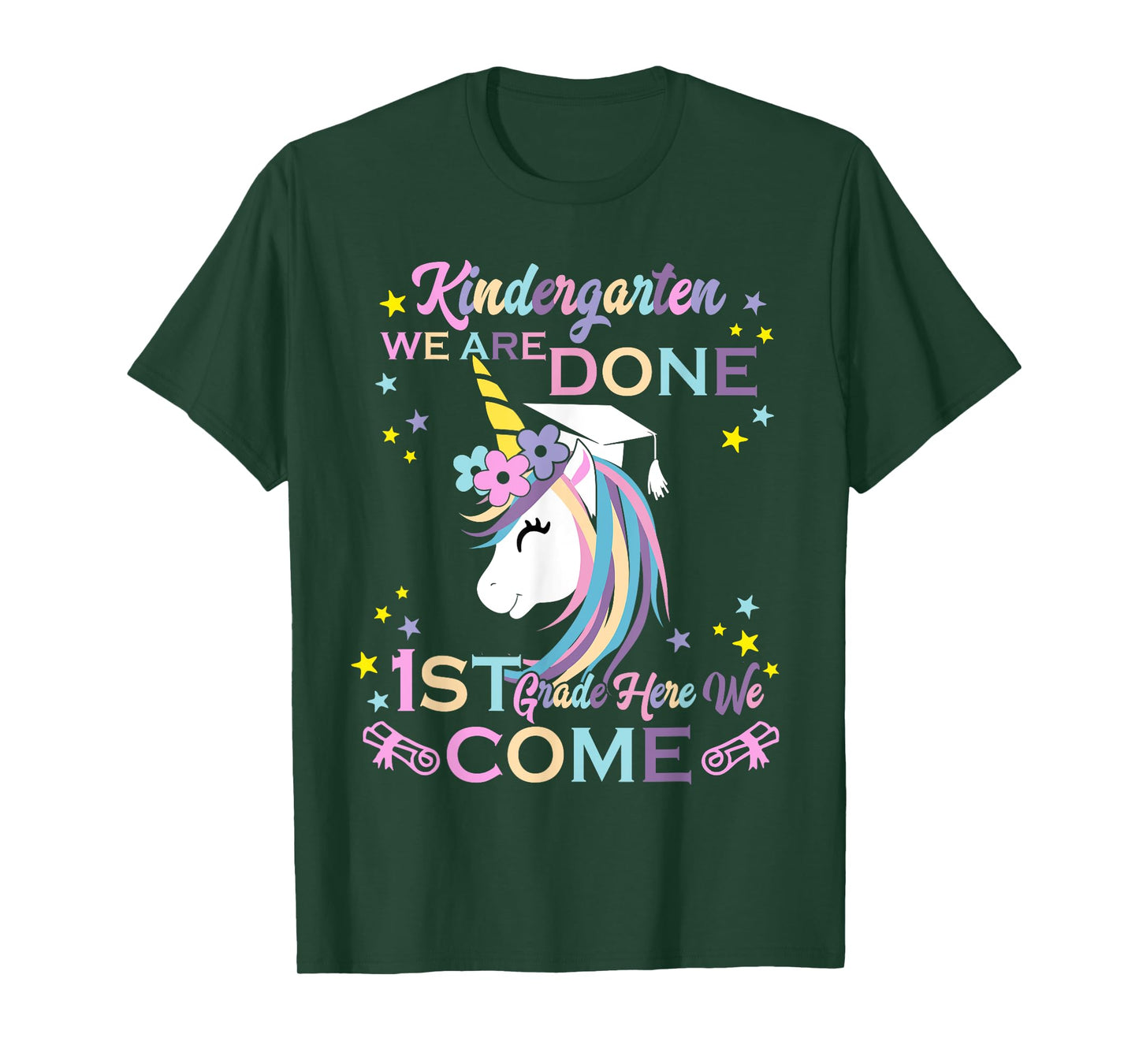 Kindergarten Graduation Magical Unicorn T-Shirt