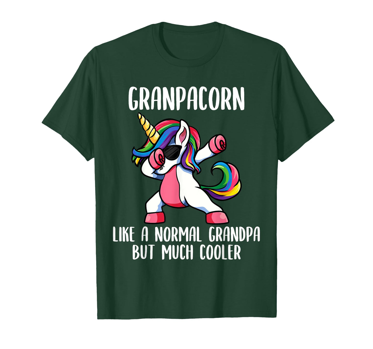 Unicorn Grandpa Girl Birthday Party Apparel GrandpaCorn Cute T-Shirt
