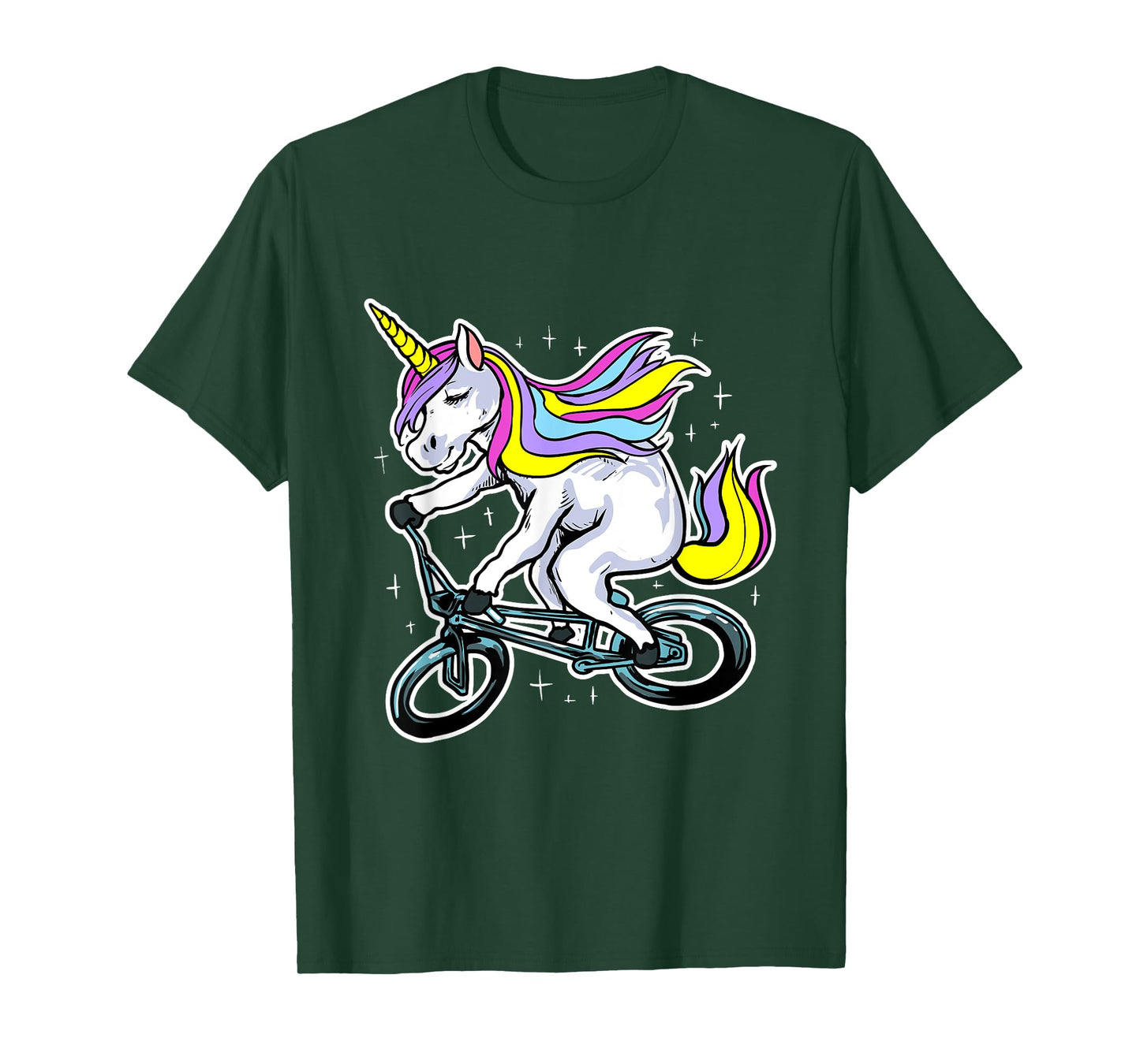 Funny Magic BMX Bike Bicycle Rider Unicorn Costume T-Shirt