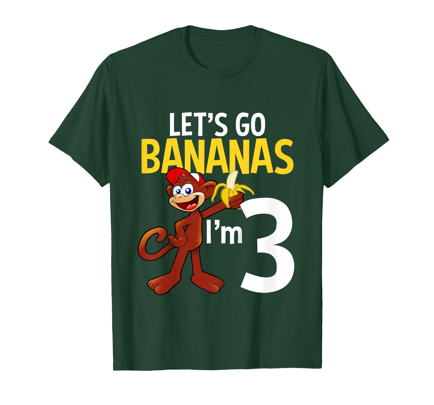 3 Year Old Monkey Birthday Party Zoo Animal Theme 3rd Gift T-Shirt