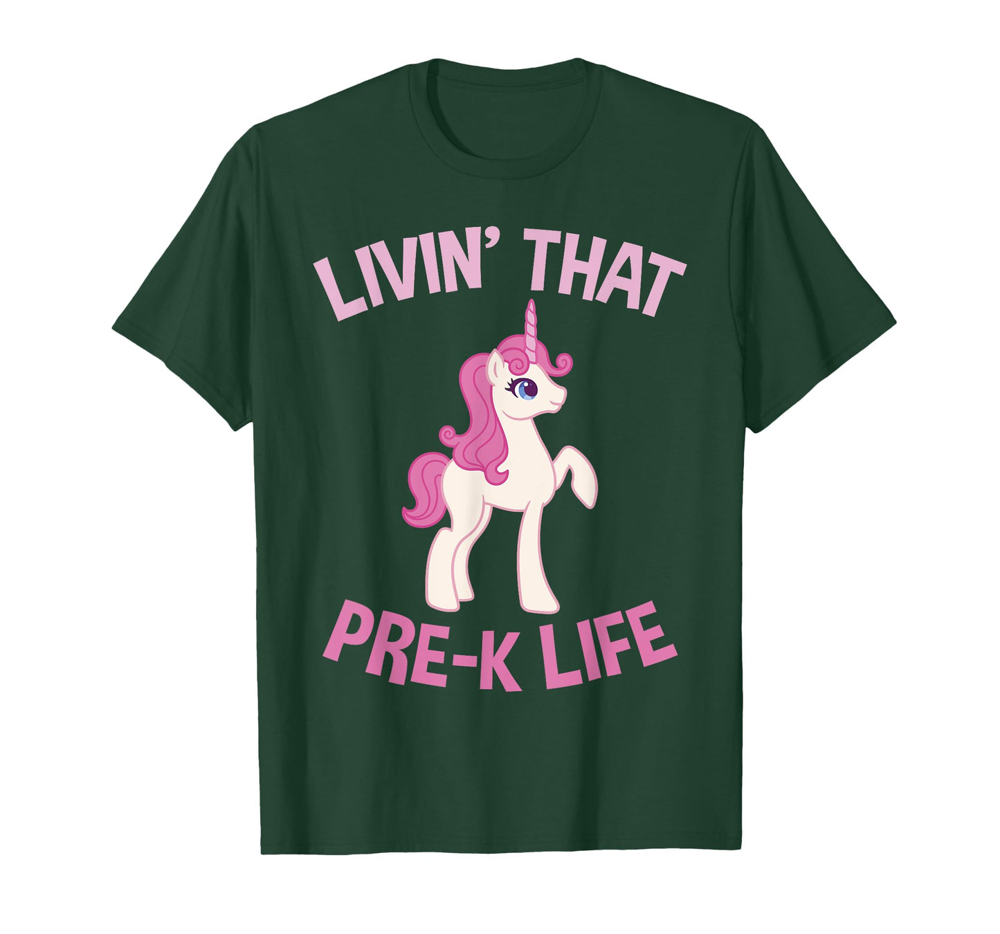 Livin that Pre K Life Unicorn Pre School T-Shirt