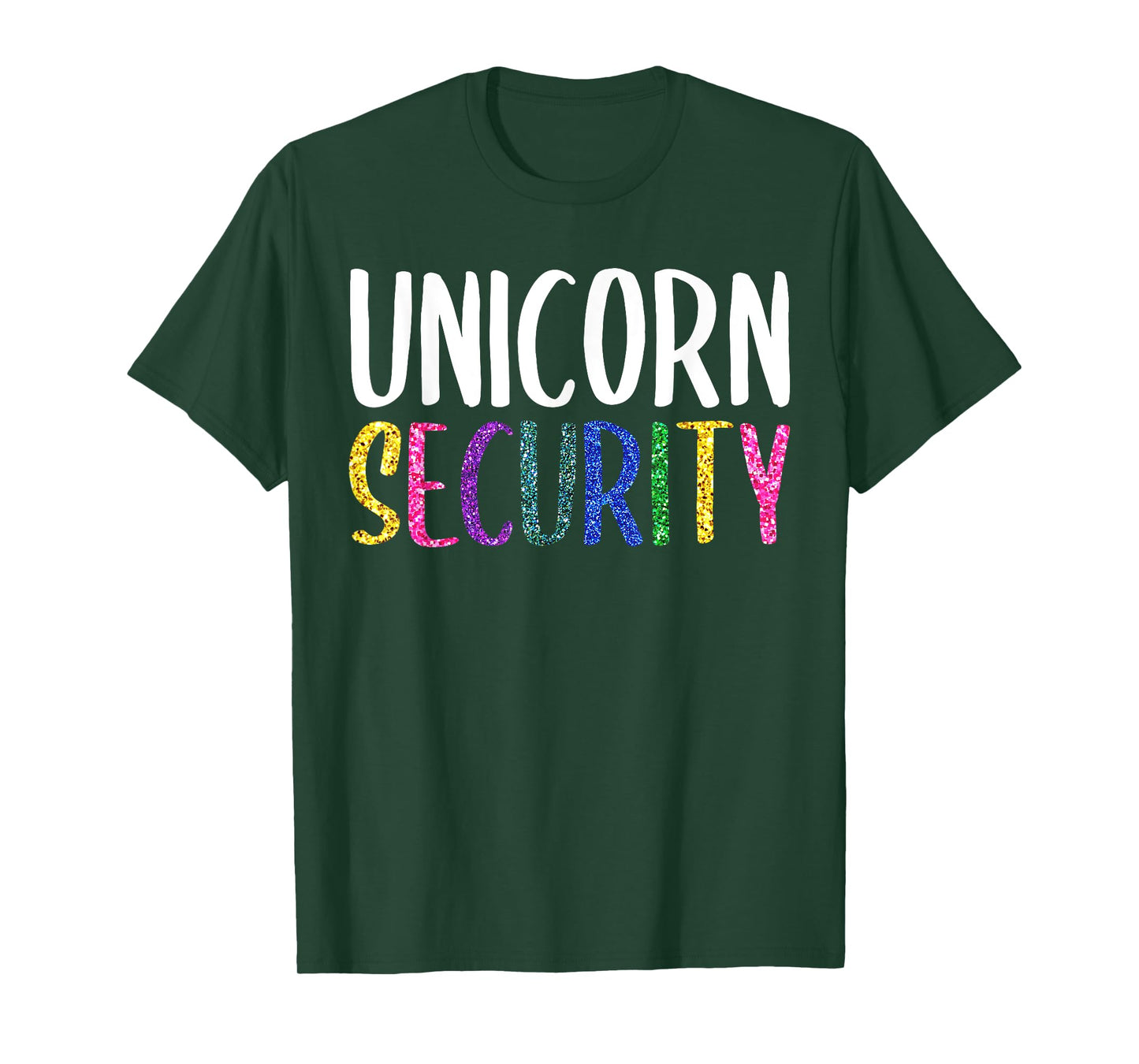 Halloween Dad Mom Daughter Adult Costume, Unicorn Security T-Shirt