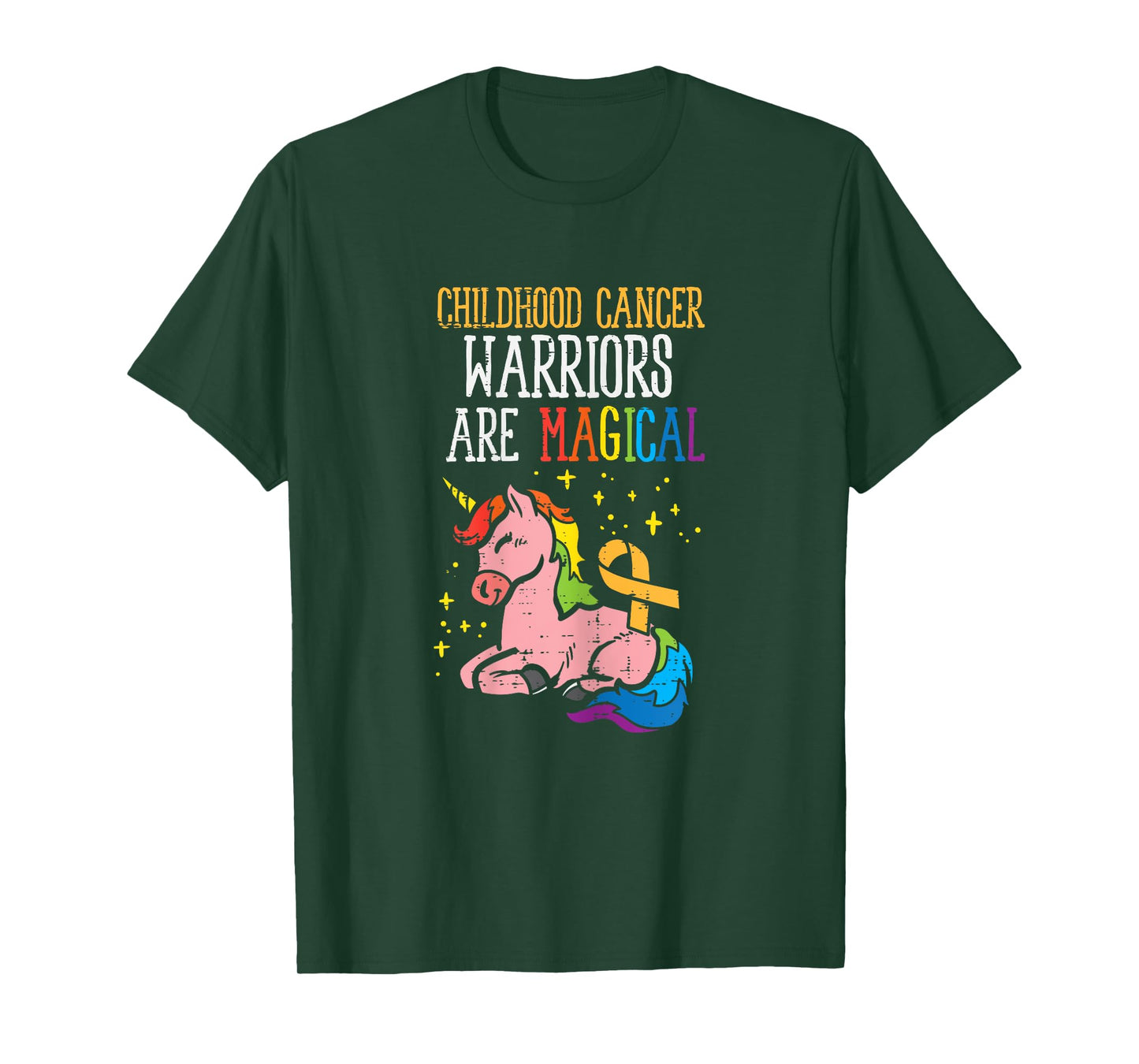Unicorn Childhood Cancer Warriors Are Magical Awareness T-Shirt