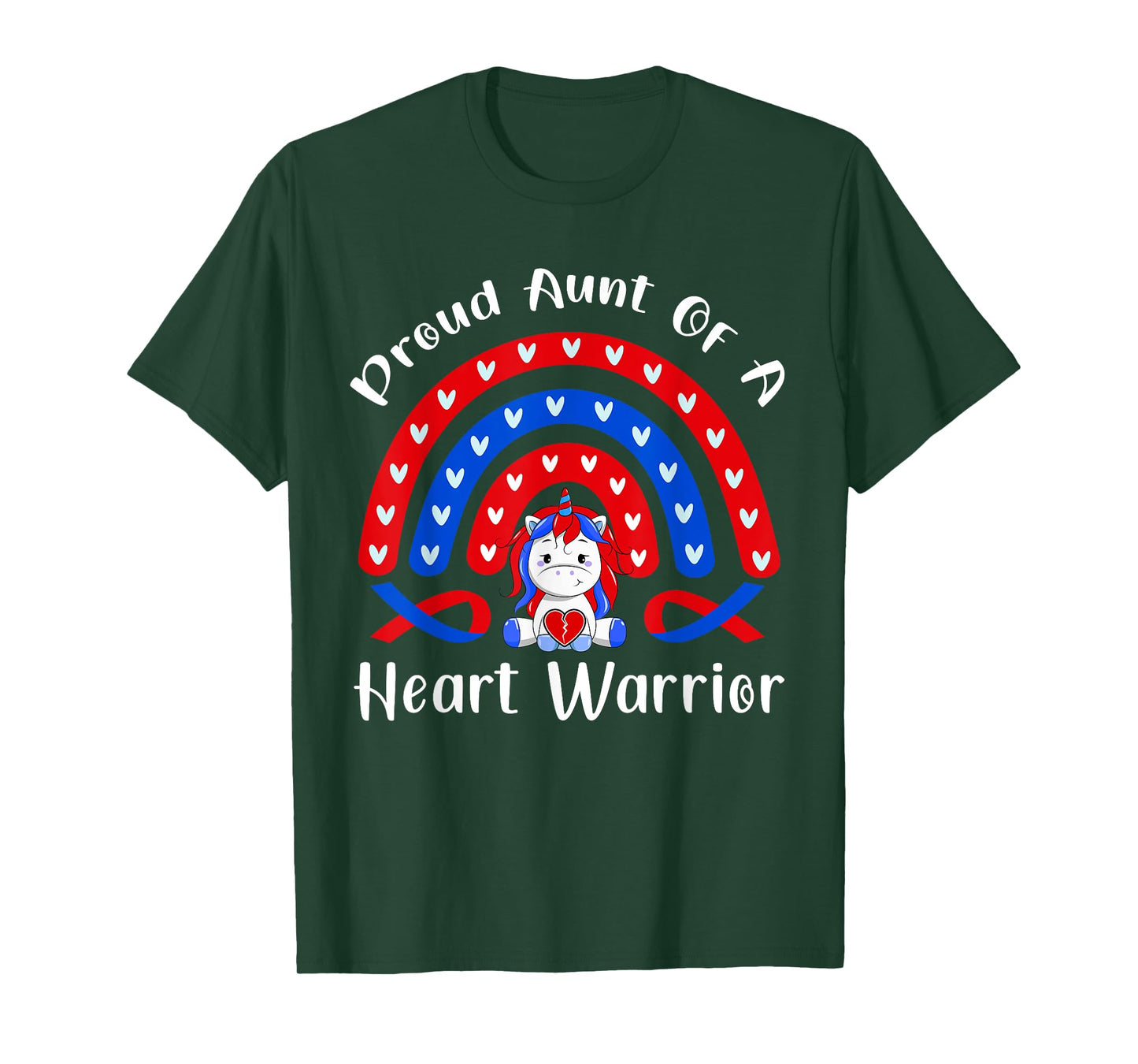 Proud Aunt Of A Heart Warrior Congenital Heart Defect Unicor T-Shirt