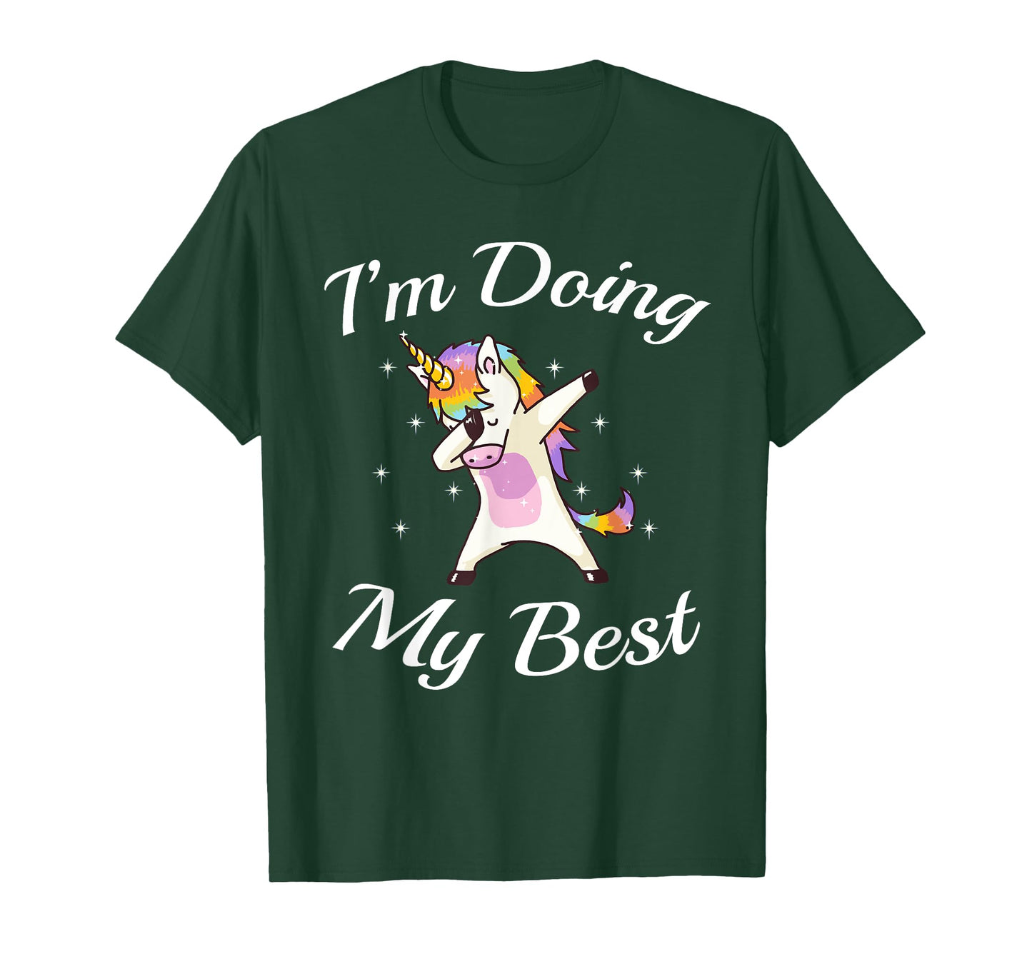 Unicorn Dabbing Motivational I'm Doing My Best T-Shirt T-Shirt