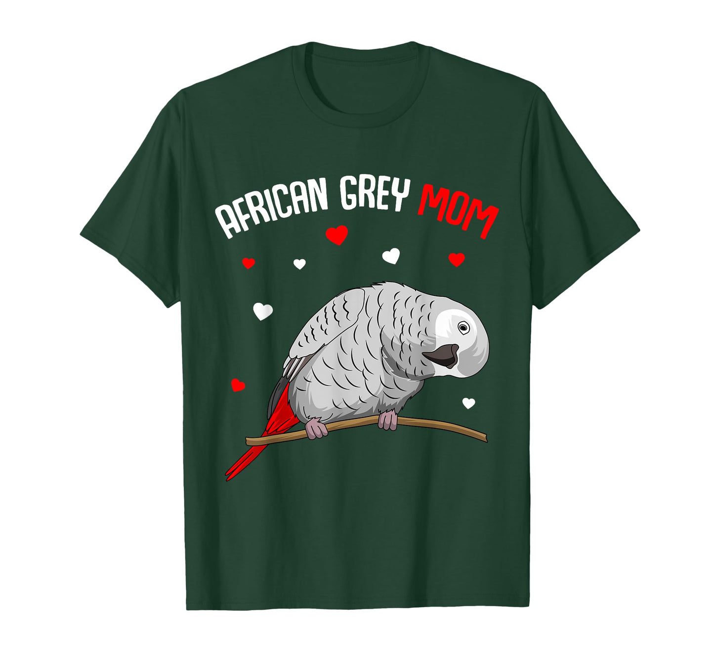 African Grey Parrot Mom Love funny Women T-Shirt