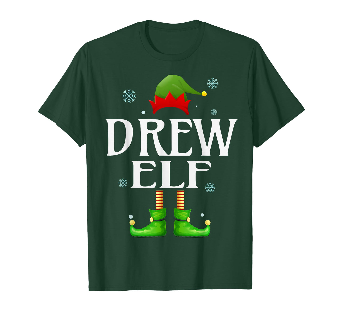 Drew Elf Xmas Funny Men's Family Matching Christmas Drew T-Shirt