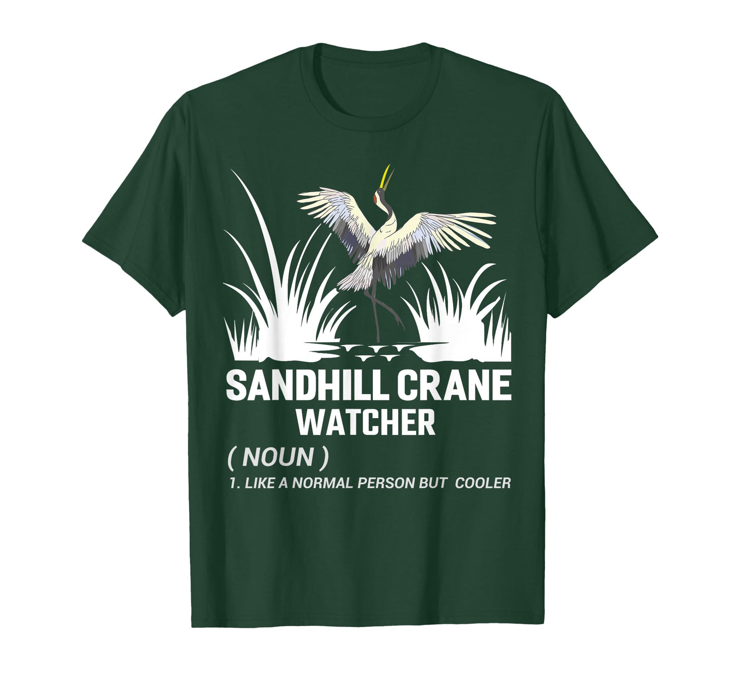 Sandhill Crane Watcher Definition Sandhill Crane Birding T-Shirt