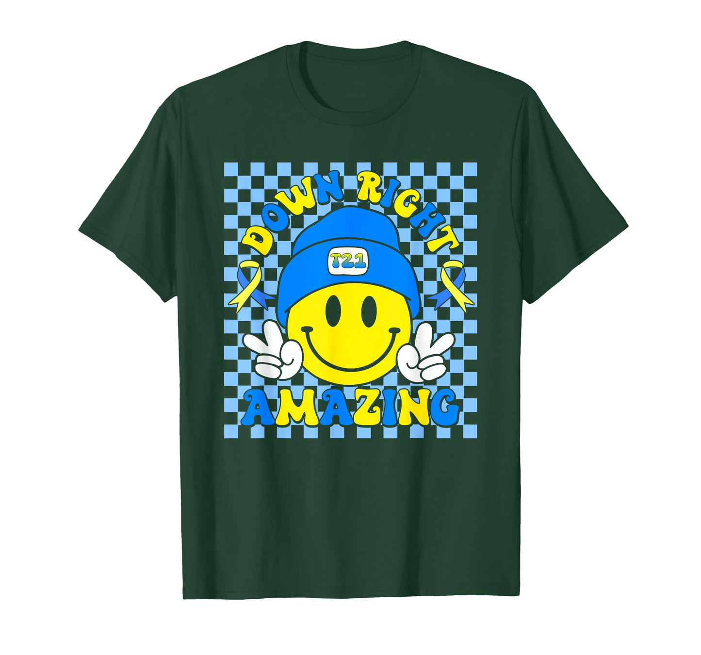 Down Right Amazing Smile Face Down Syndrome Awareness Kids T-Shirt
