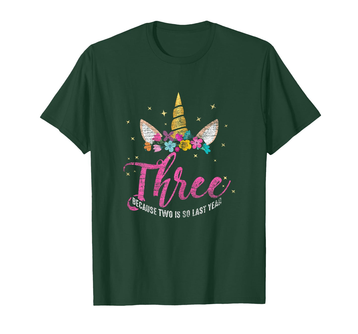 3 Years Old Birthday Girl Gifts Unicorn 3rd Birthday T-Shirt