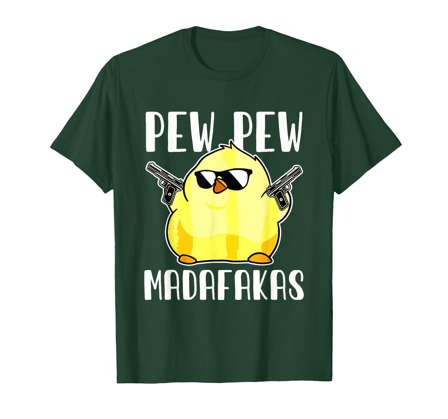 Pew Pew Madafakas Crazy Chicken Gun Funny Gifts T-Shirt