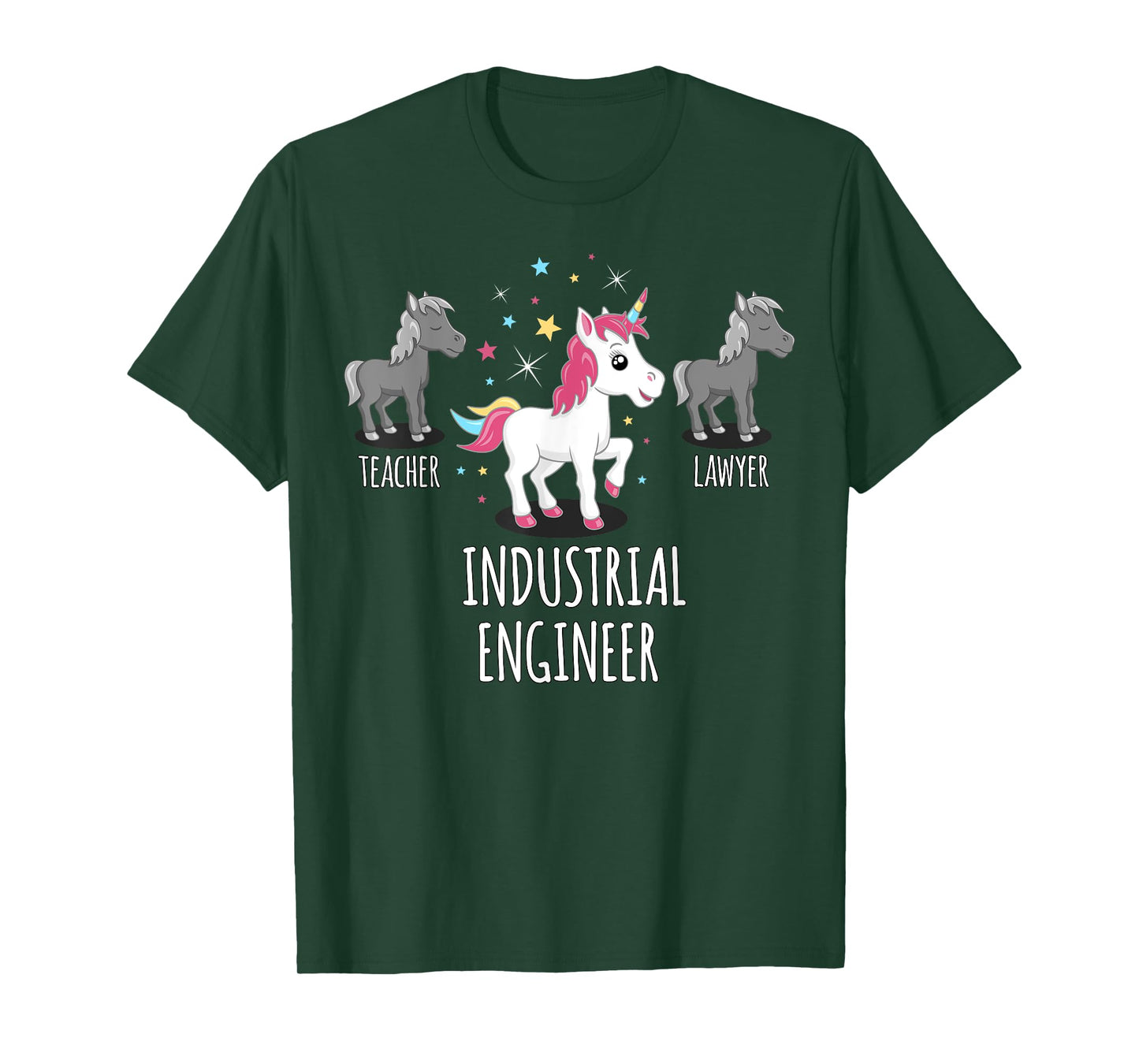 Industrial Engineer Gift Unicorn Profession Gag Shirt T-Shirt