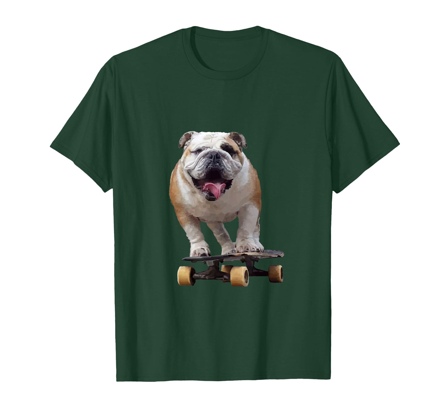 Funny Skateboarding Bulldog T-Shirt