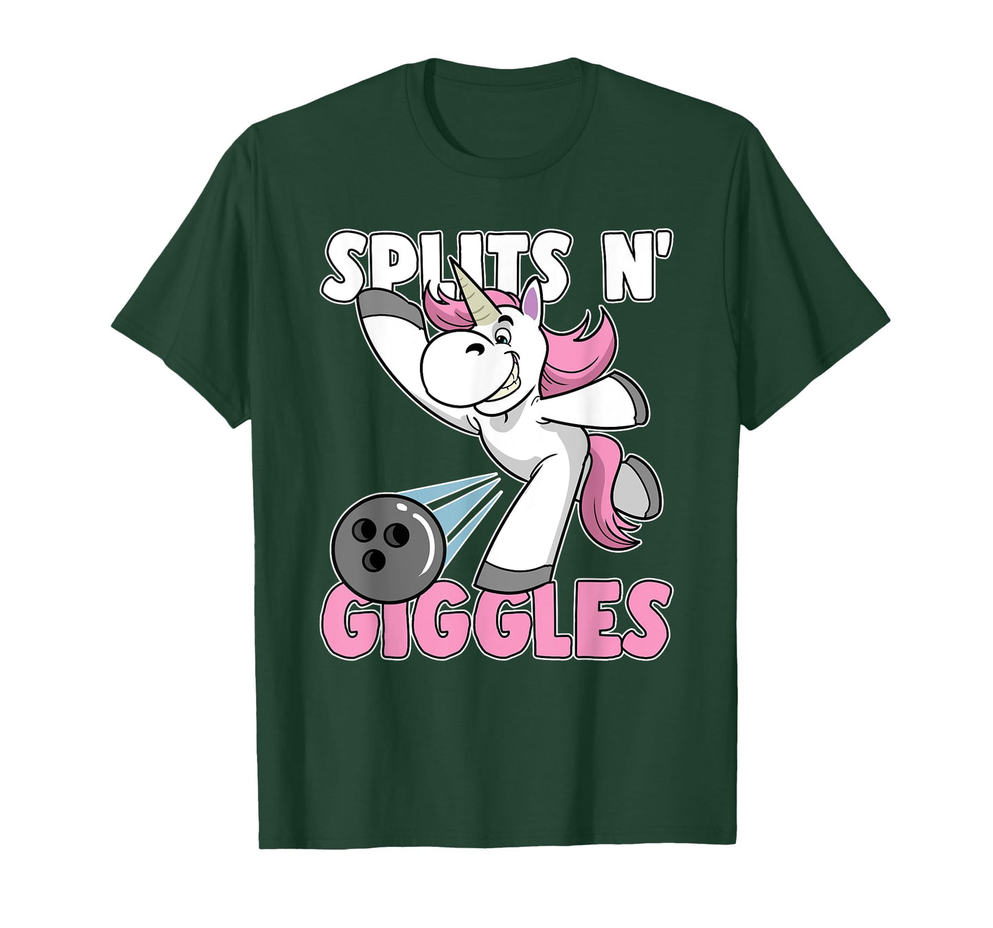 Splits n' Giggles Unicorn Bowling Bowler T-Shirt