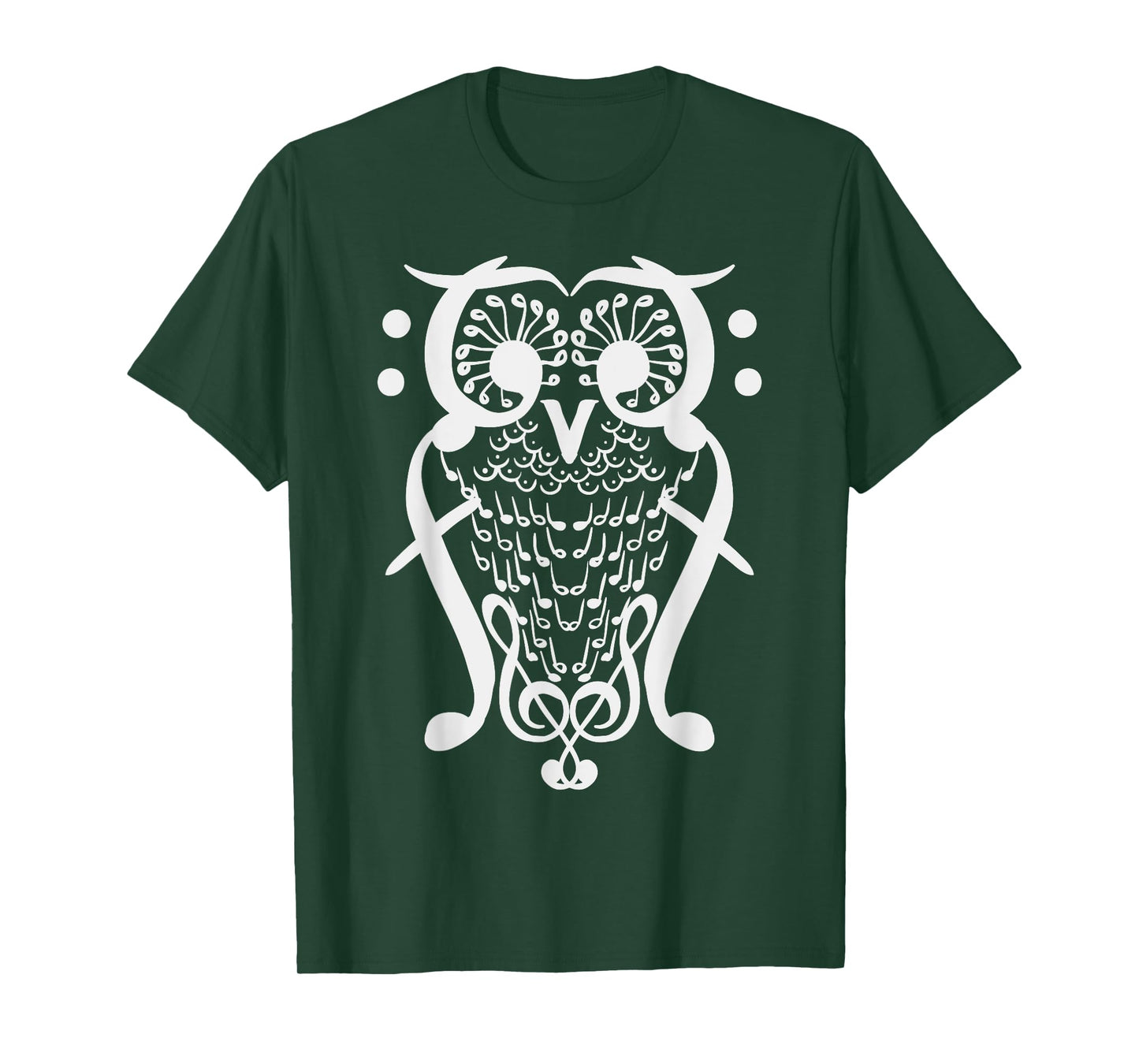 Music Note Owl Shirt Musicians Teacher Birthday Gift Bird T-Shirt