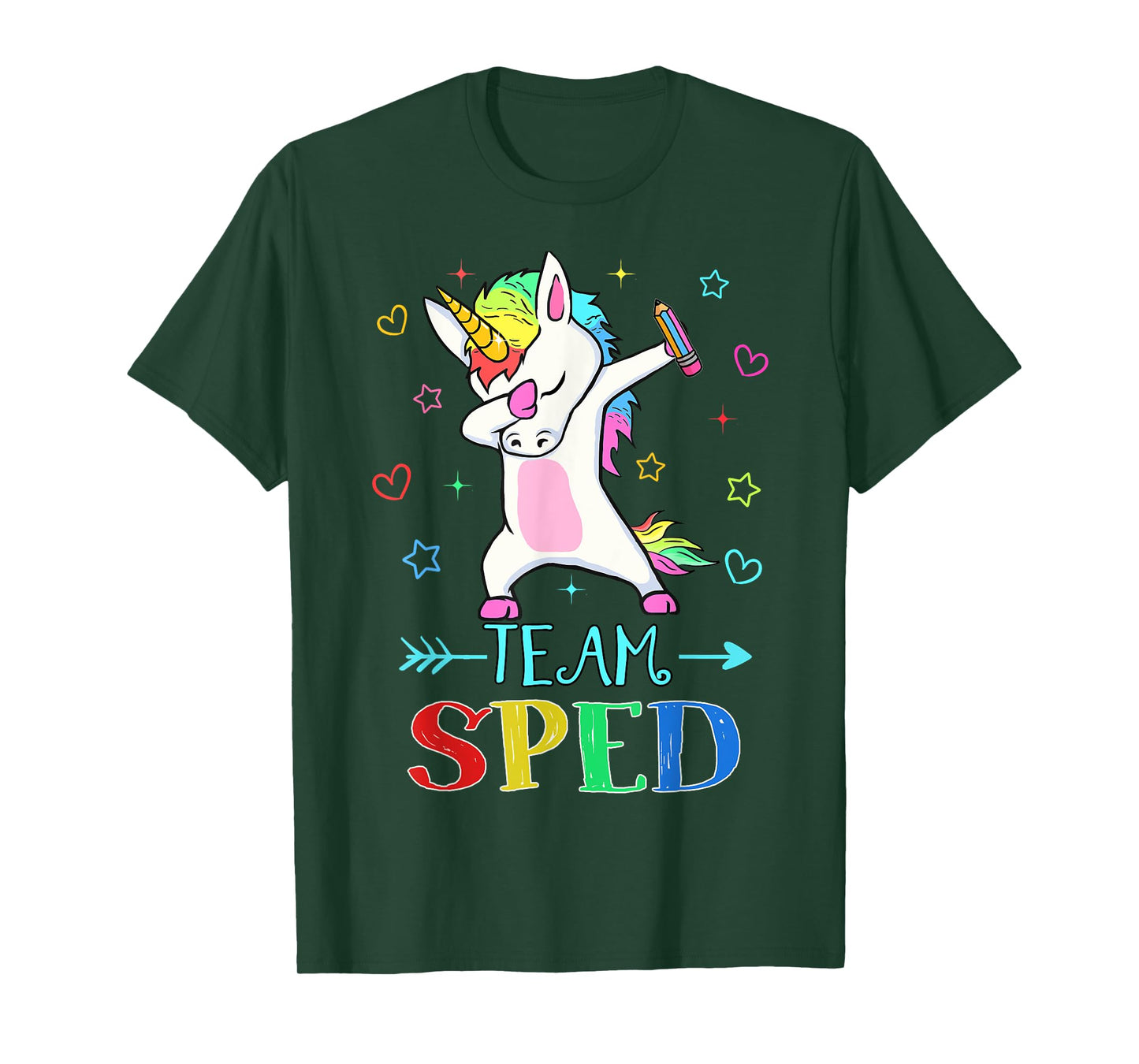 Team Sped Dabbing Unicorn Funny Back To School Gift T-Shirt