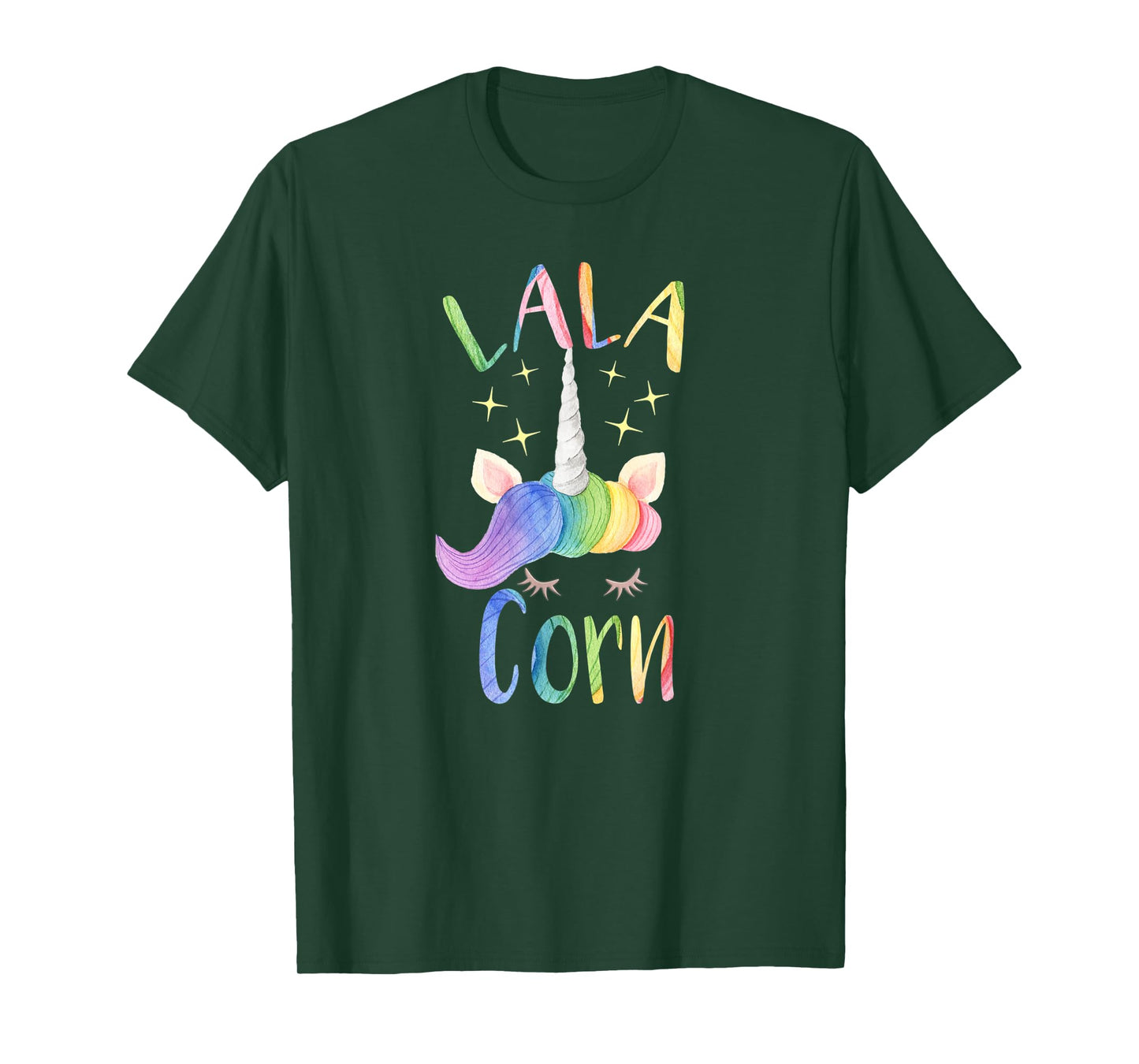 Lala Corn Funny Lala Grandma Unicorn Lover T-Shirt