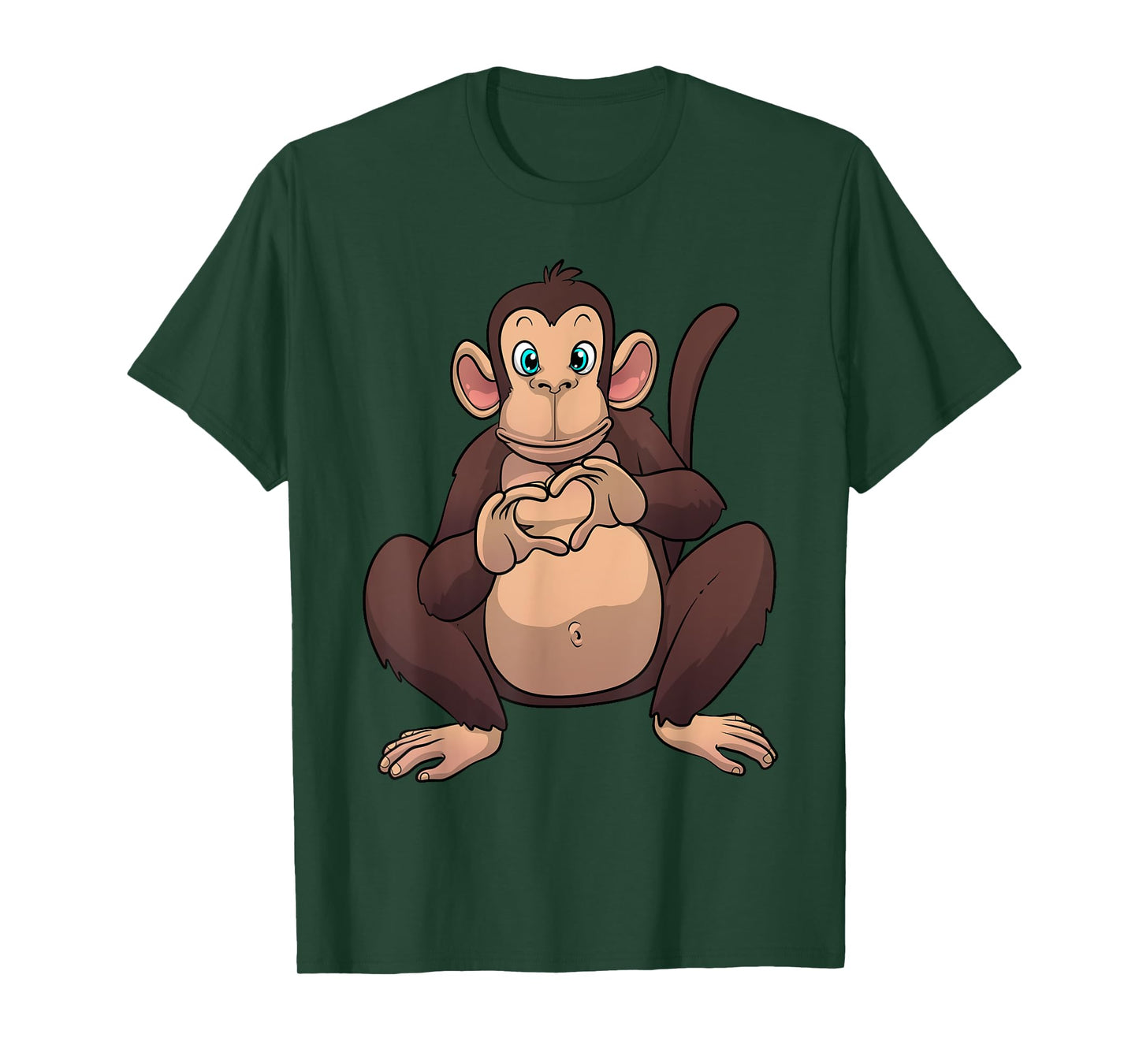 Monkey Art For Men Women Gorilla Animal Valentines Monkey T-Shirt