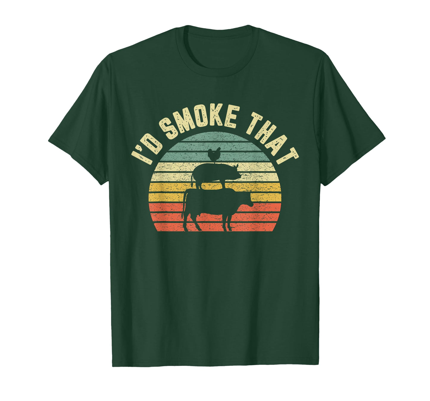 Funny BBQ Shirt I'd Smoke That Retro Barbeque Grilling Gift T-Shirt