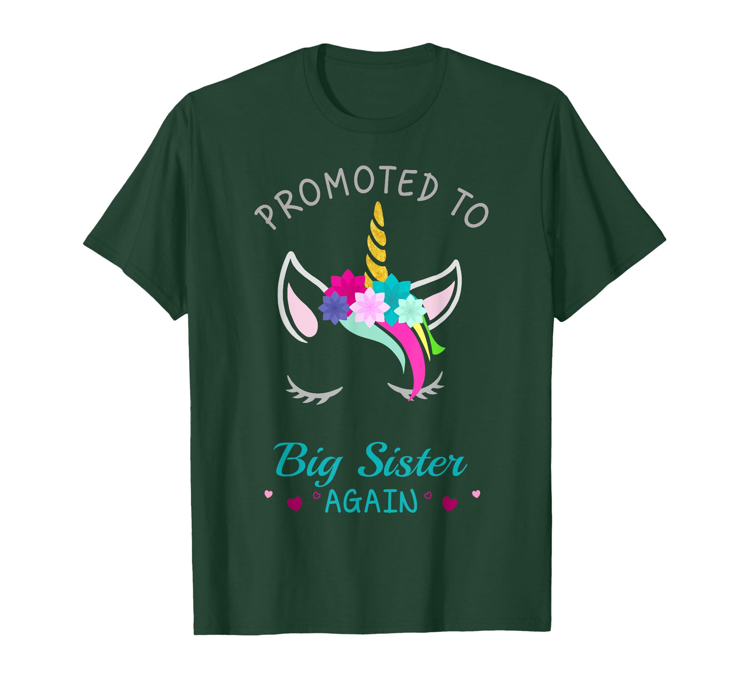 Promoted to Big Sister Again Unicorn T-Shirt