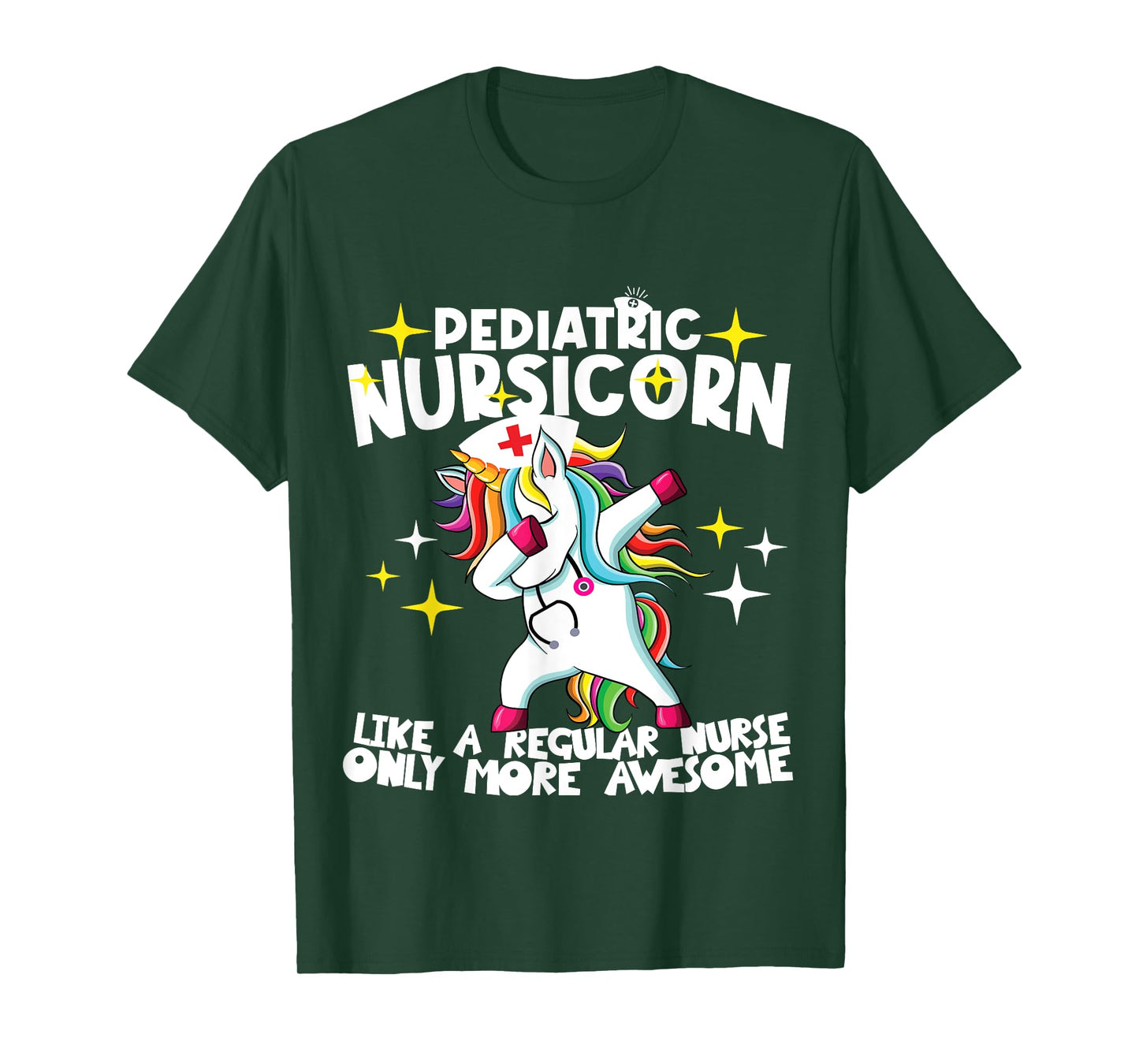 Pediatric Nursicorn Like A Regular Nurse Dabbing Unicorn RN T-Shirt