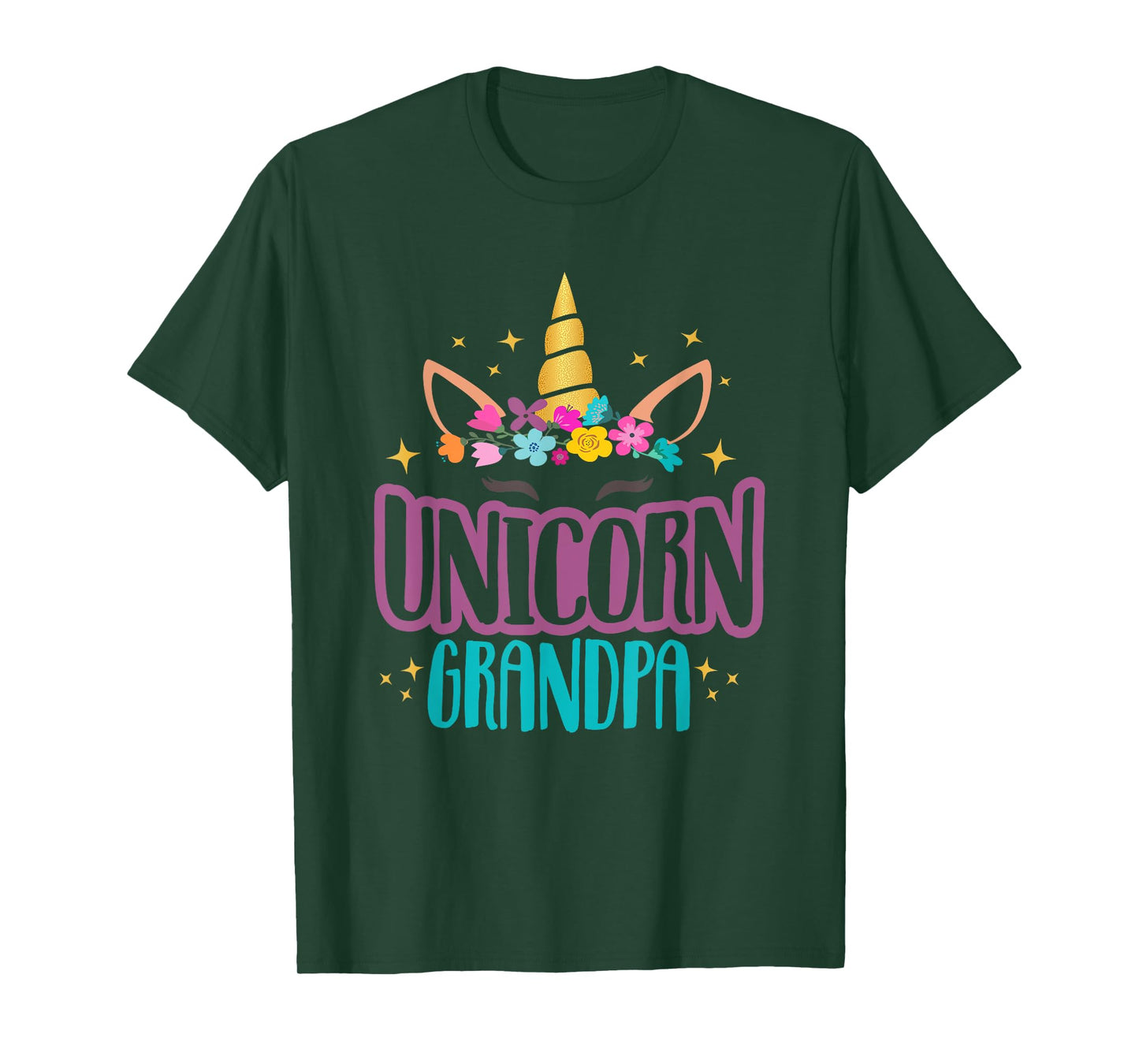 Unicorn Grandpa Unicorns Birthday Party Grandpacorn Matching T-Shirt