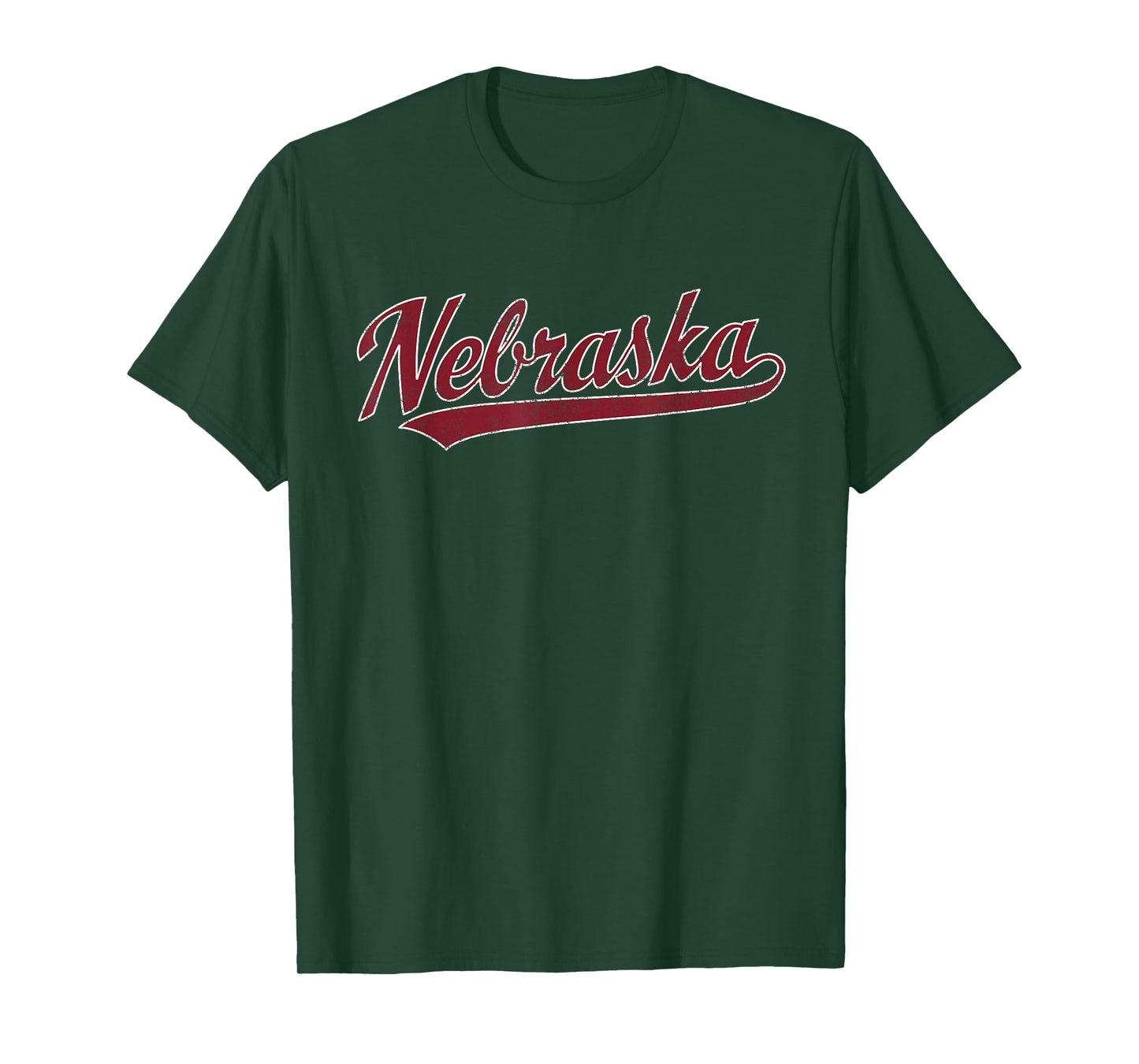 Nebraska NE Vintage Sports Design Retro Script T-Shirt
