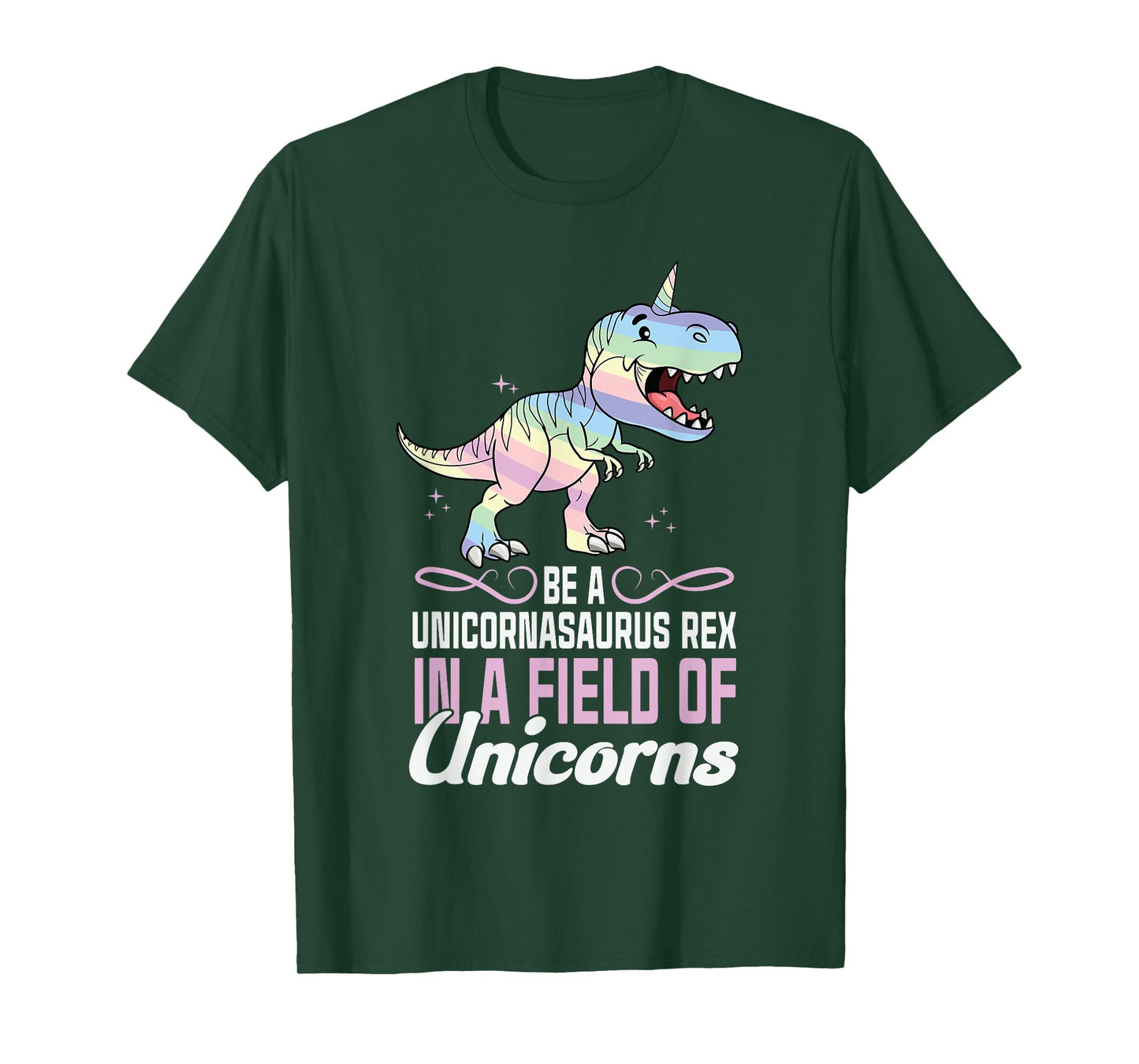 Cute Dinocorn T-shirt Dinosaur Girls Unicorn T-Shirt