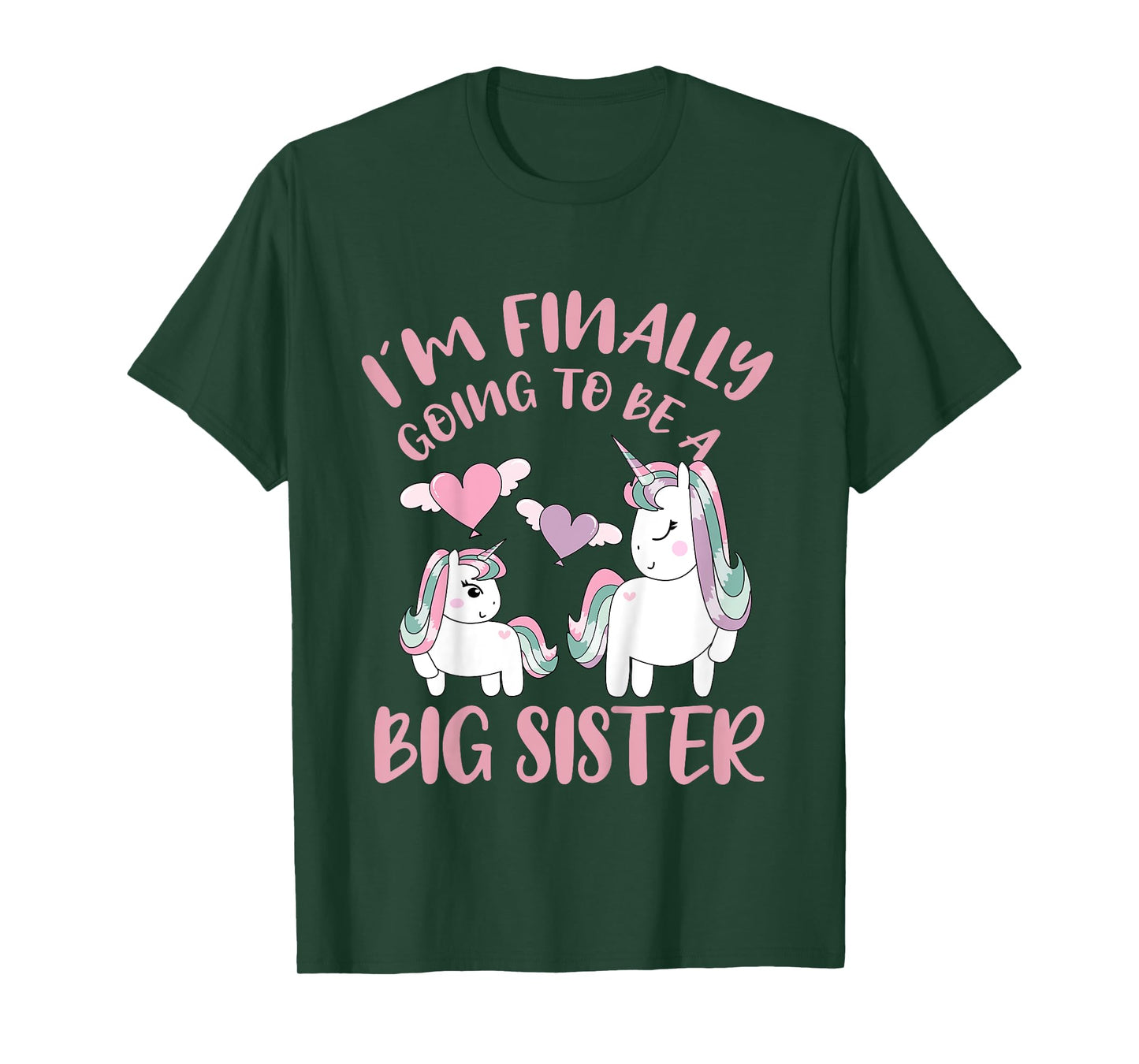 I'm Finally Going To Be A Big Sister Unicorn Outfit T-Shirt