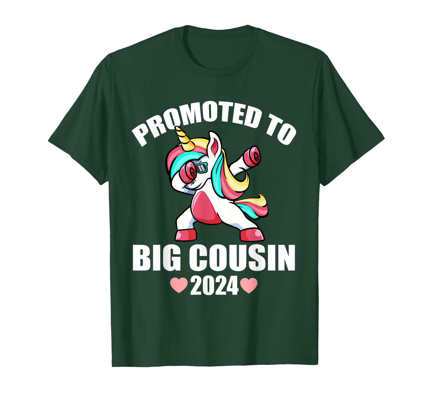 Dabbing Unicorn Shirts For Kids, Promoted To Big Cousin 2024 T-Shirt