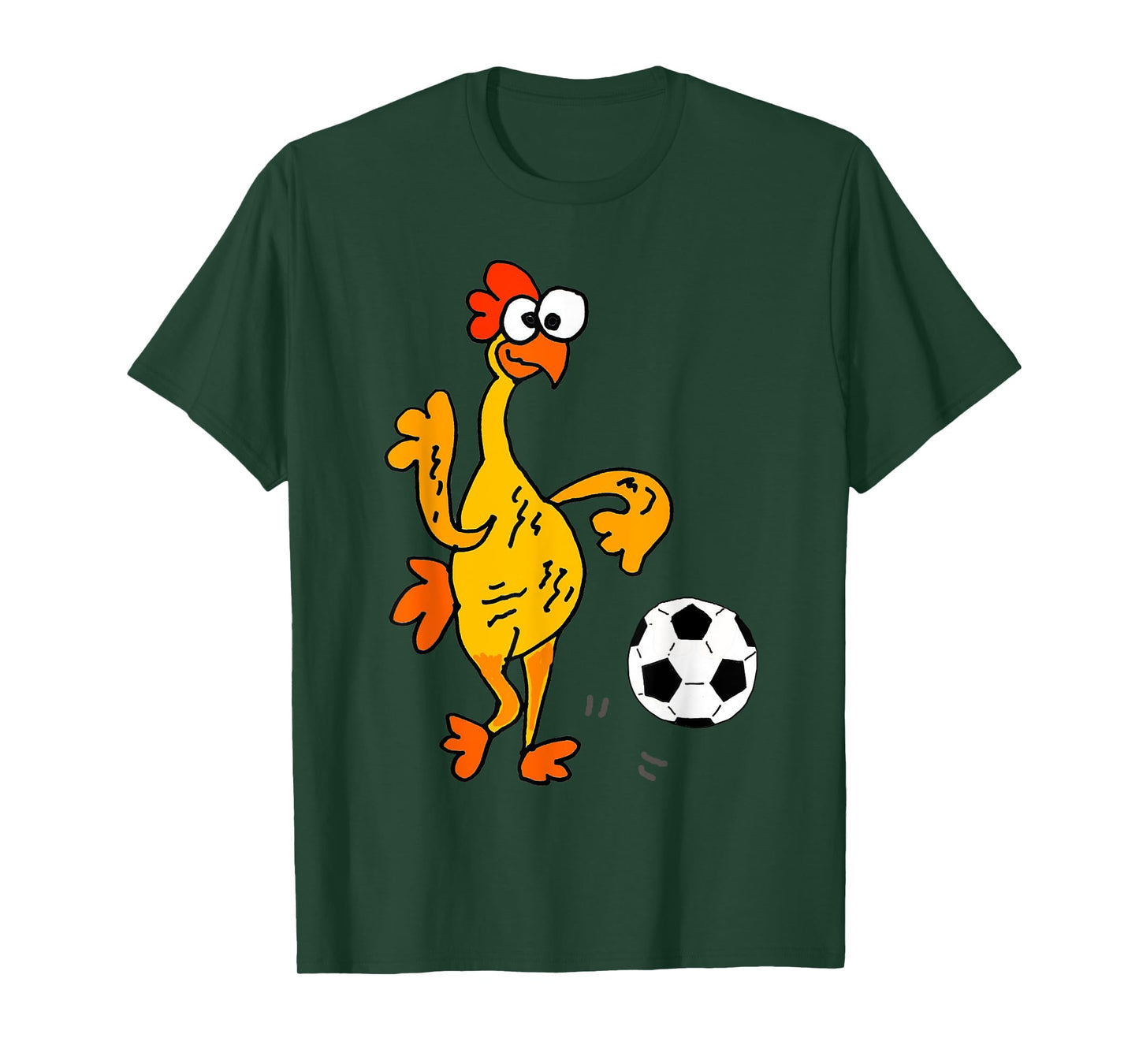 SmileteesSports Funny Rubber Chicken Playing Soccer T-shirt T-Shirt