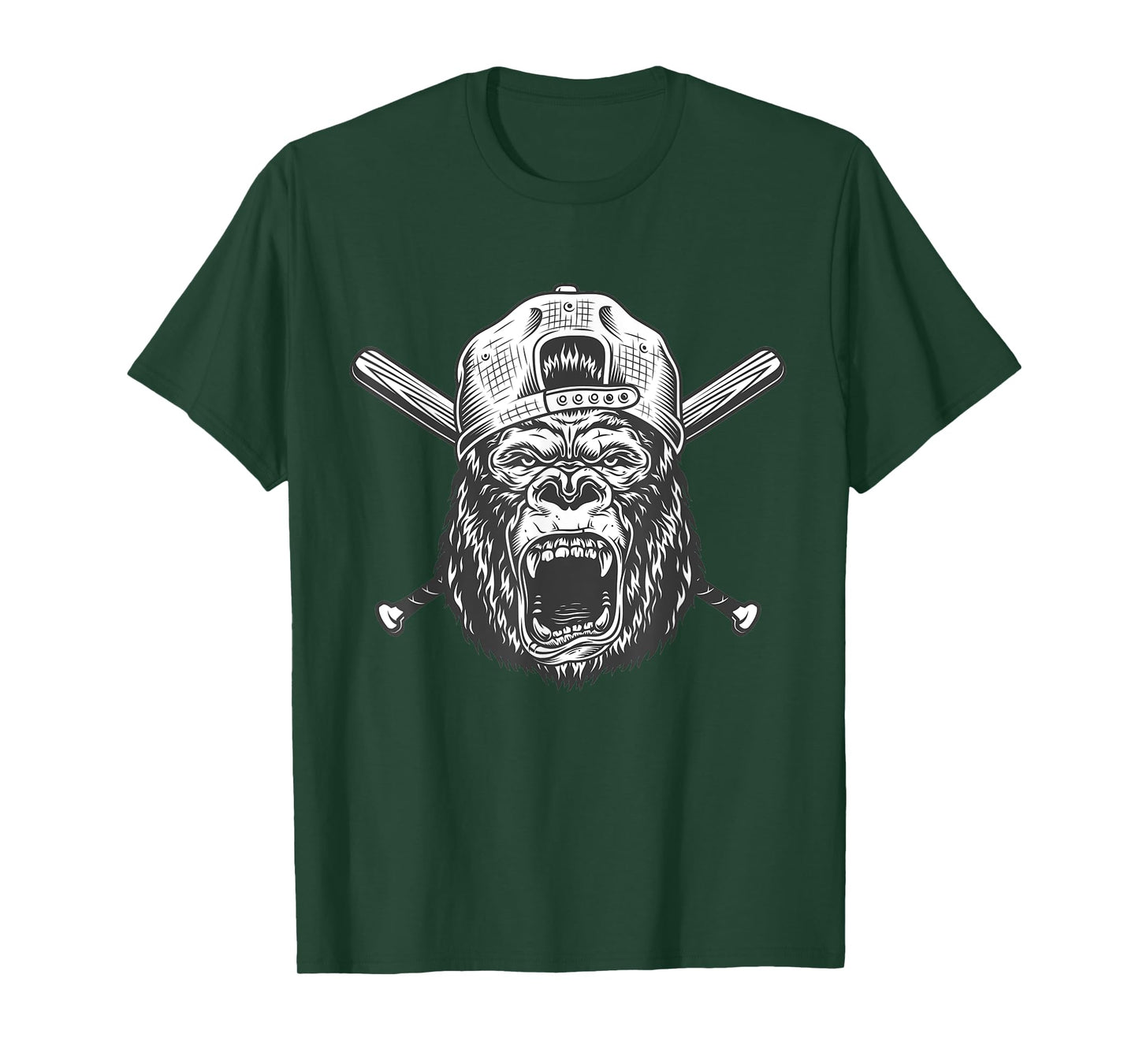 Gorilla Baseball Player - Gorilla Head - Gorilla Male T-Shirt